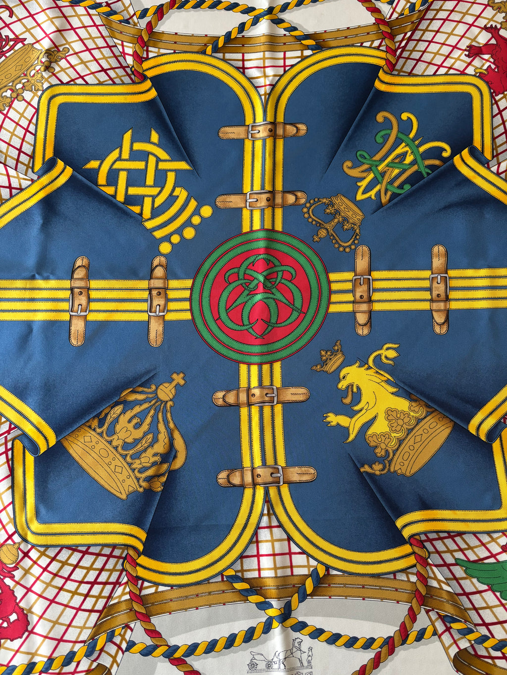 Hermes Vintage Silk Sjaal 90x90cm