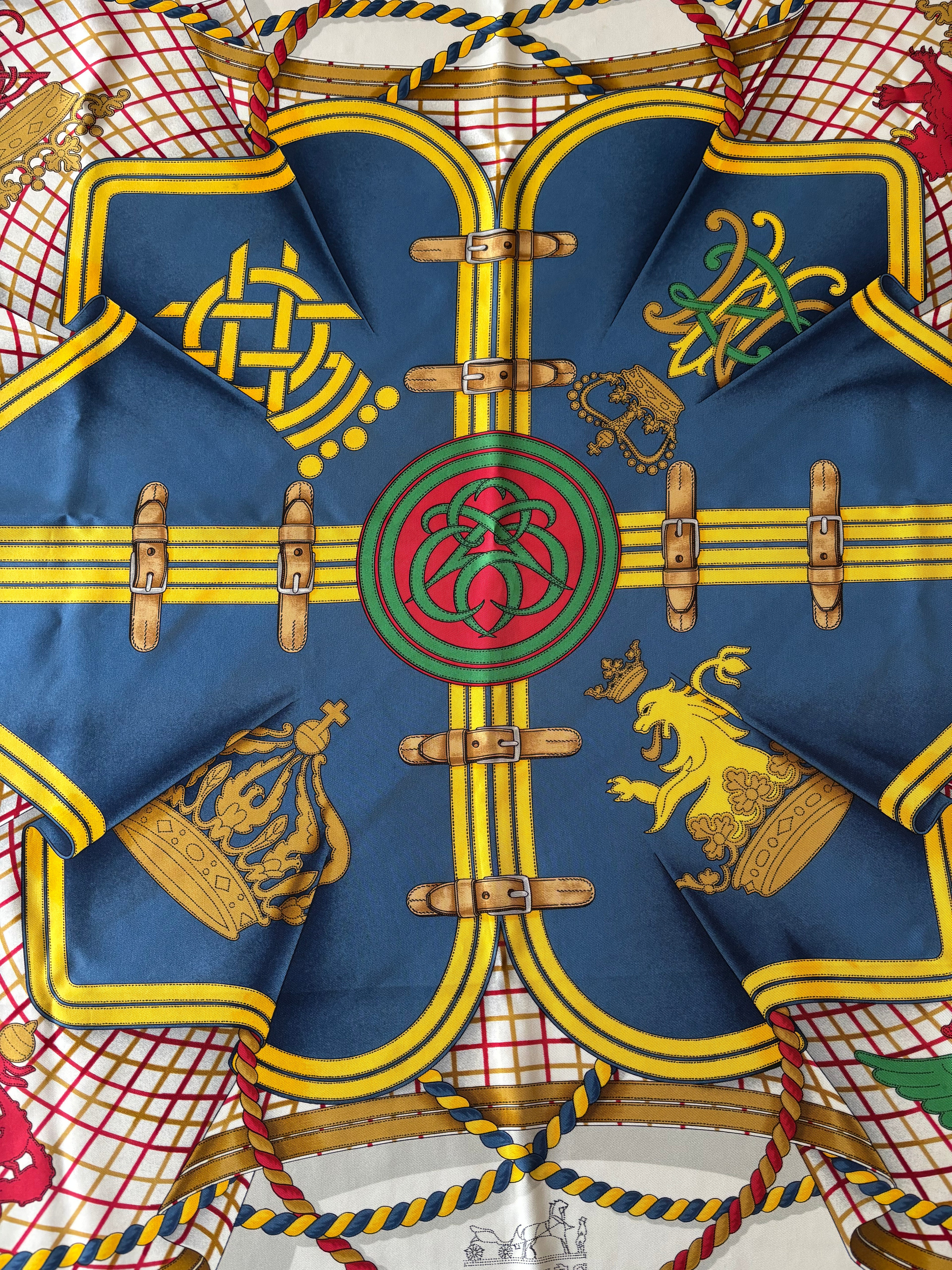 Hermes Vintage Silk Sjaal 90x90cm