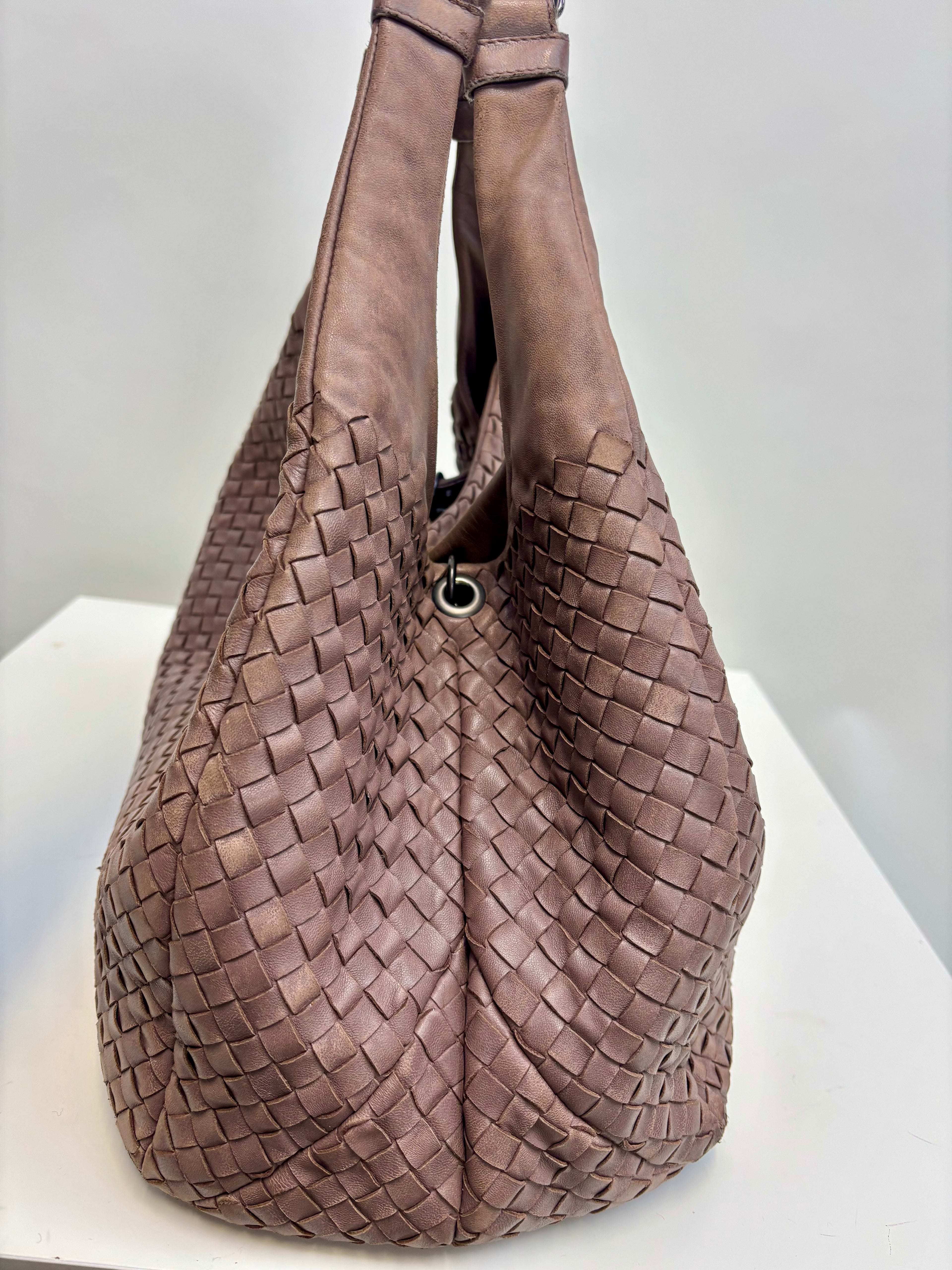 Bottega Veneta Hobo Bag Light Brown Leather