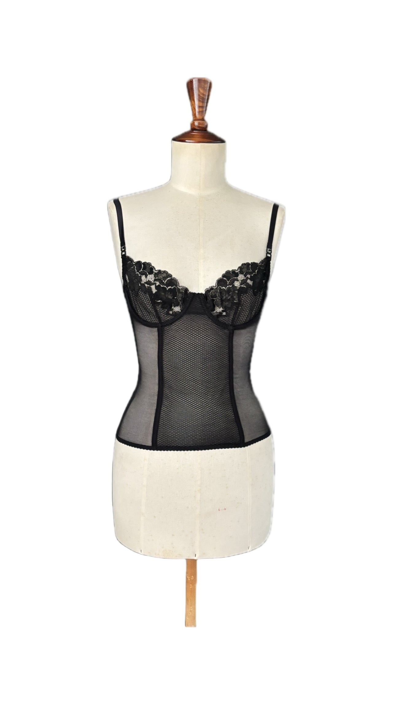 Dolce & Gabbana Black Corset Top – Size EU S (Cup B/C)