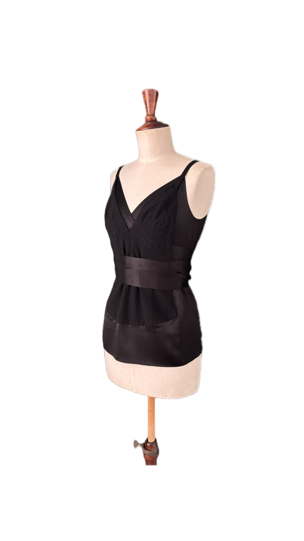 Dolce & Gabbana Silk-Blend Top with Waist Tie – Size IT 44 (EU M)