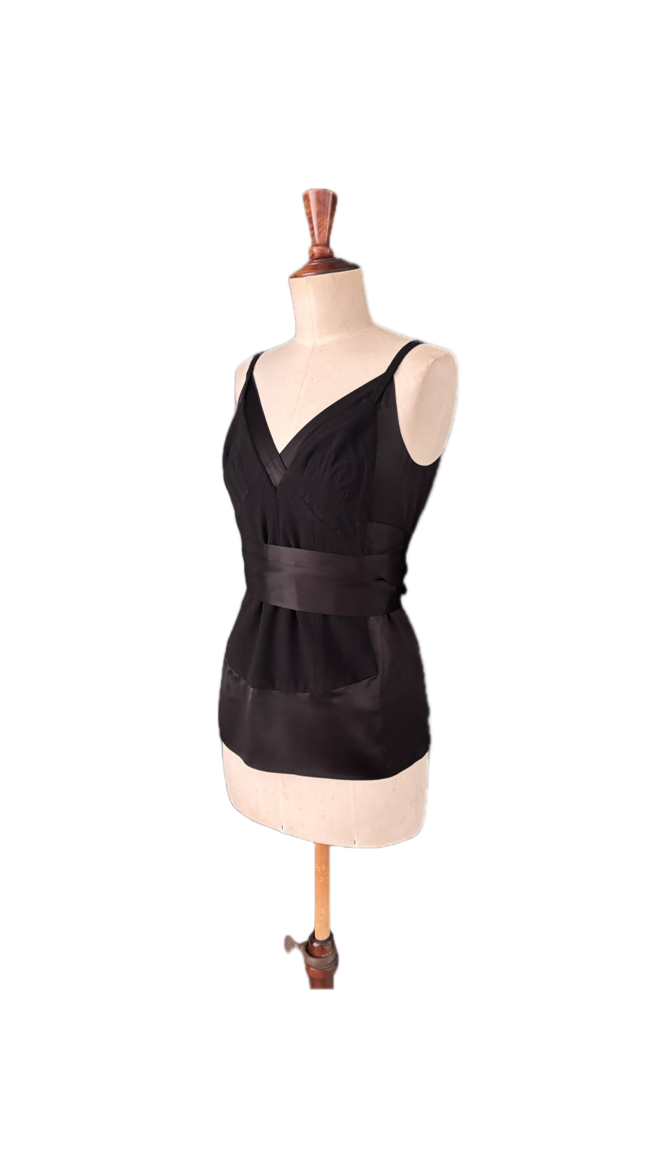 Dolce & Gabbana Silk-Blend Top with Waist Tie – Size IT 44 (EU M)