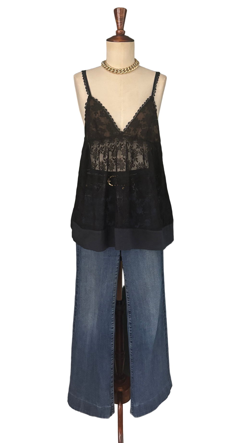 Dolce & Gabbana Black Lace Top – Size IT 44 / EU 38–40