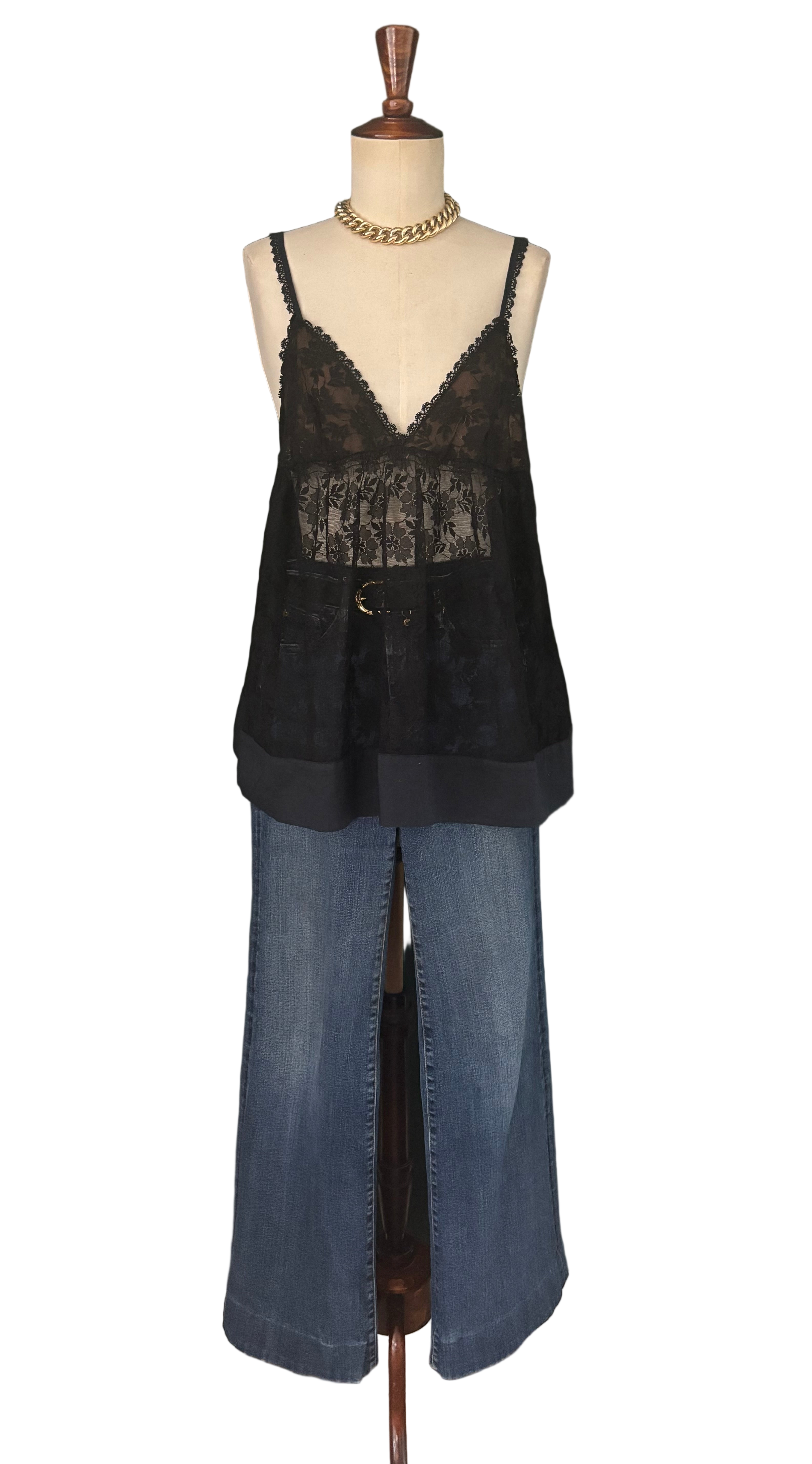 Dolce & Gabbana Black Lace Top – Size IT 44 / EU 38–40