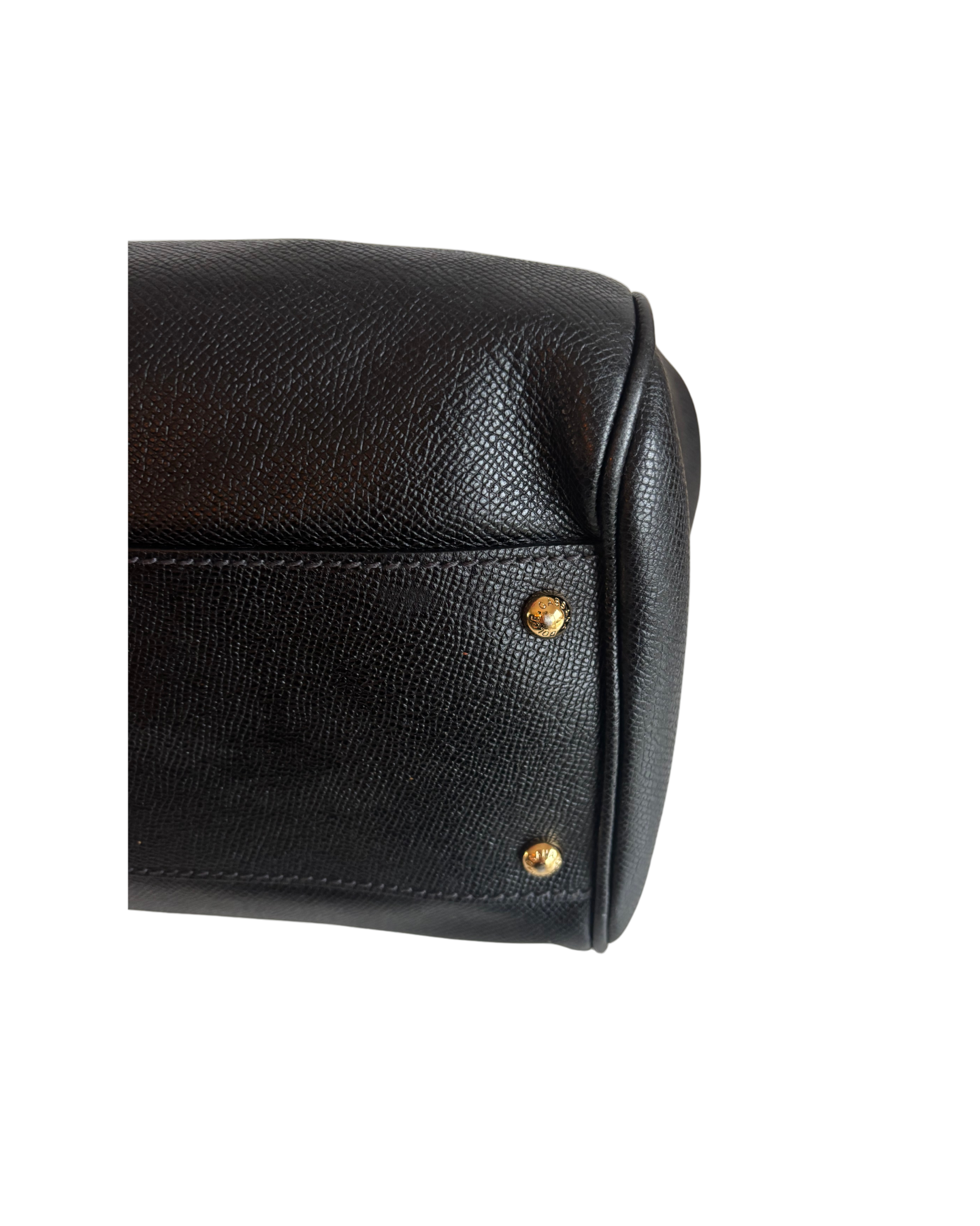 Dolce & Gabbana Vintage 90s Sicily Black Leather Handbag