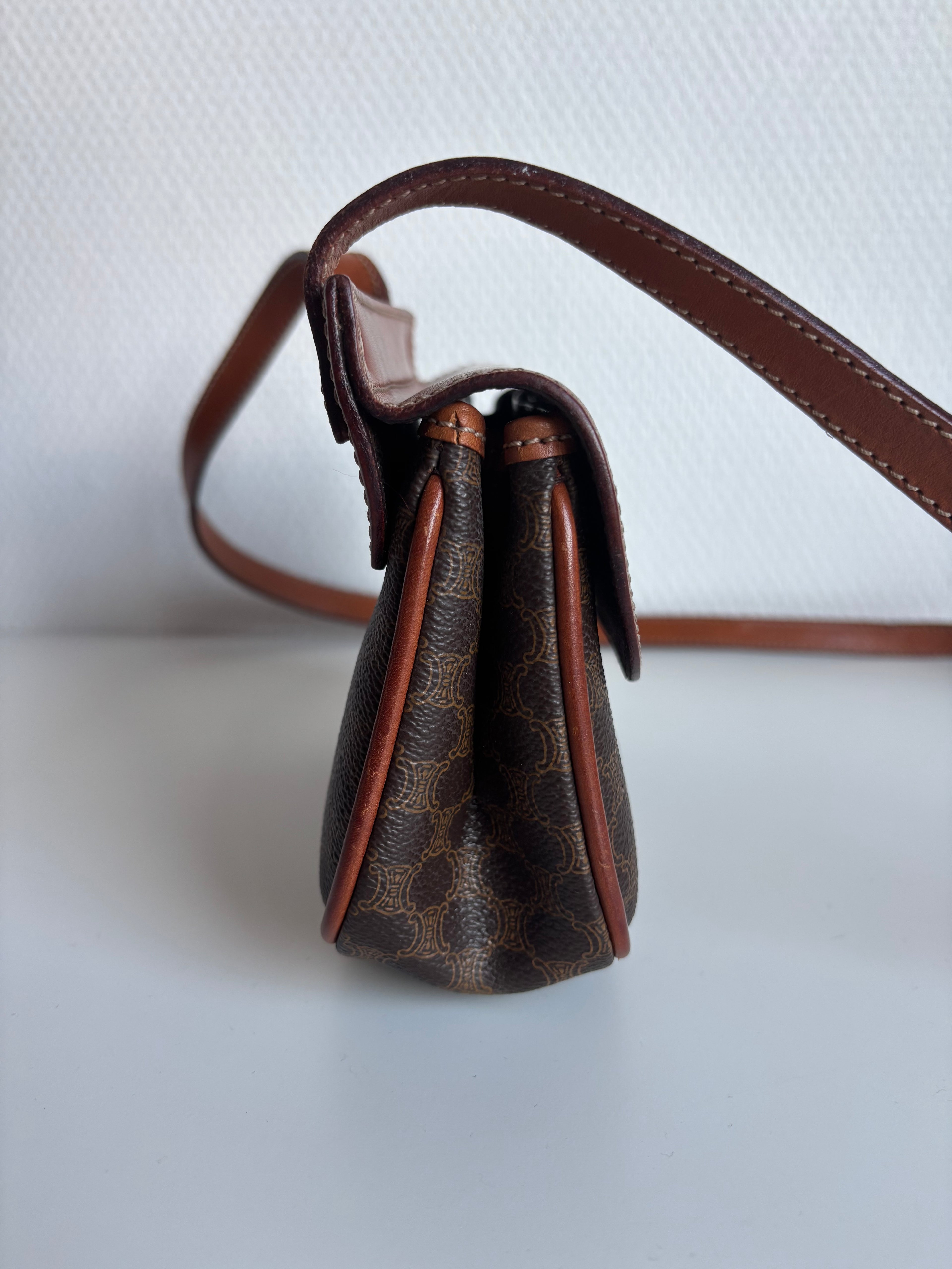 Celine Vintage 90s Brown Crossbody Bag