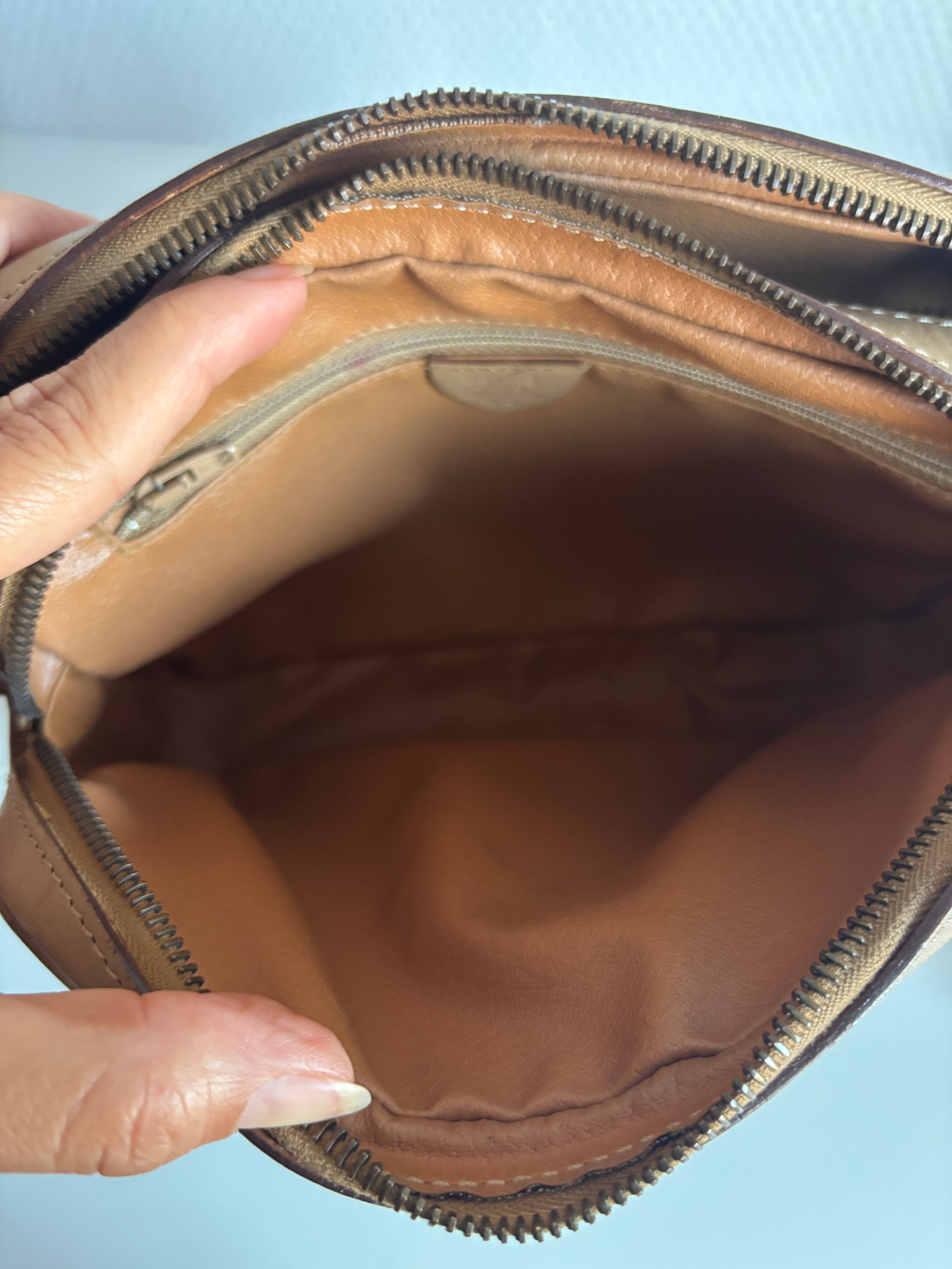 Celine Vintage Brown Canvas Crossbody bag