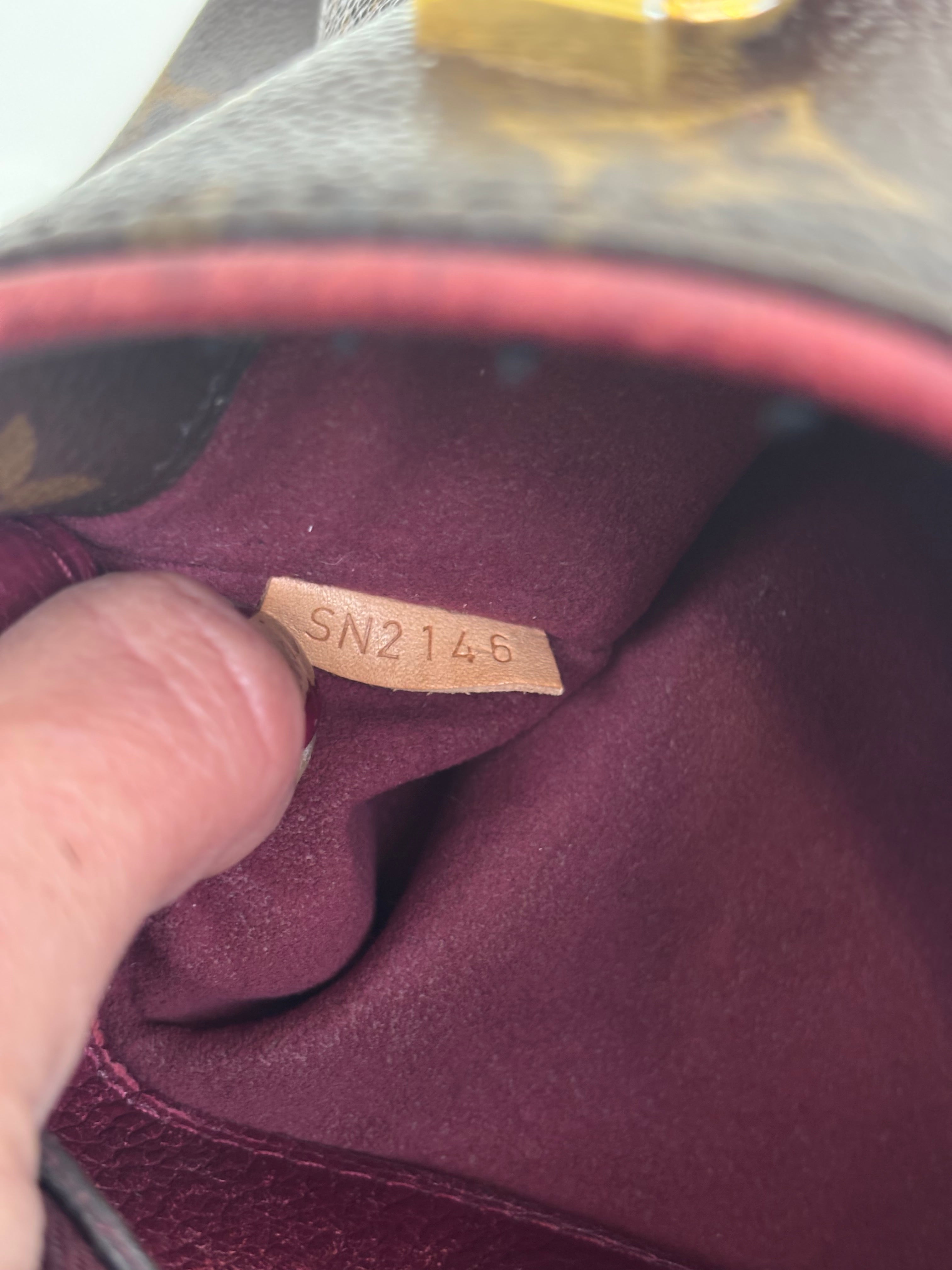 Louis Vuitton Pallas BB Burgundy/ Brown Monogram Crossbody Bag