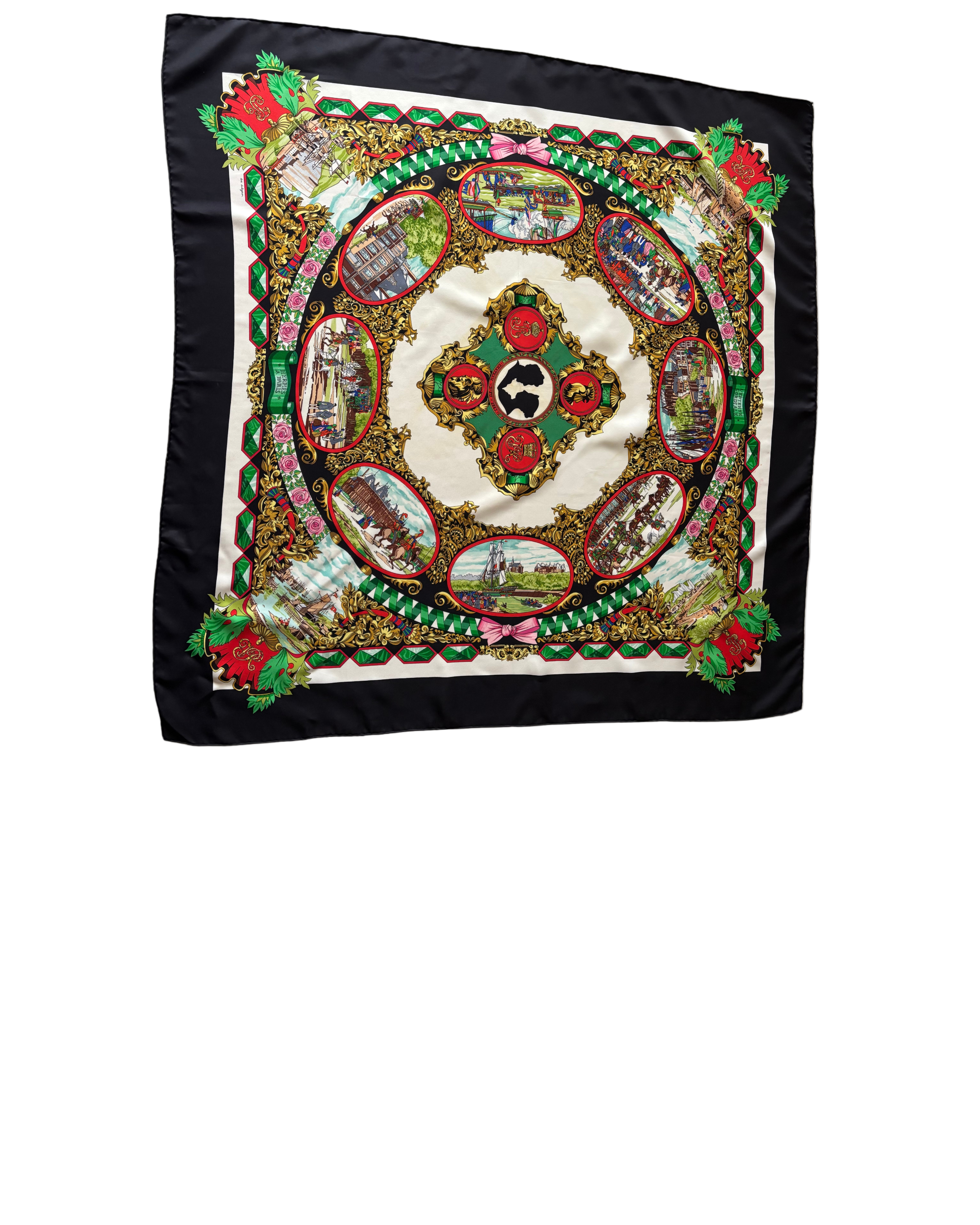 Hermes Vintage Silk Sjaal 90x90cm