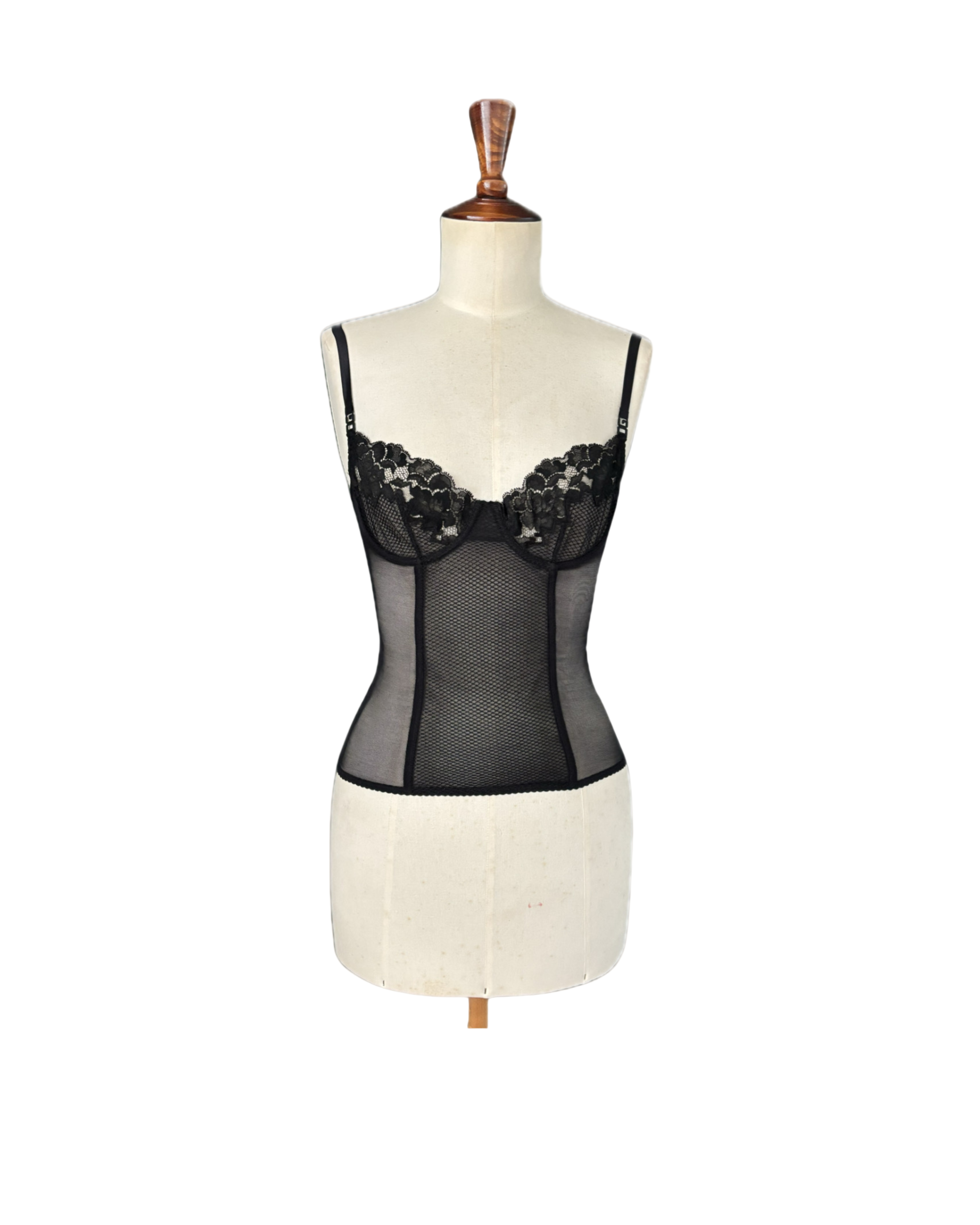 Dolce & Gabbana Black Corset Top – Size EU S (Cup B/C)