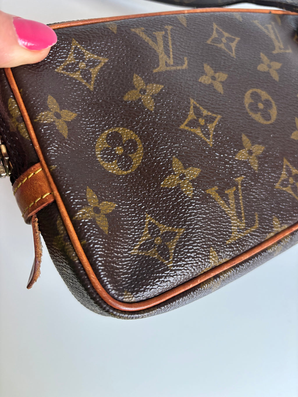 Louis Vuitton Pochette Marly Monogram Vintage 80s Brown Crossbody Bag