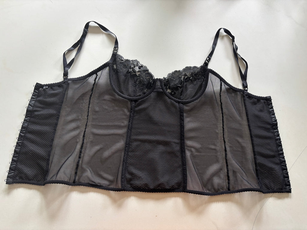 Dolce & Gabbana Black Corset Top – Size EU S (Cup B/C)