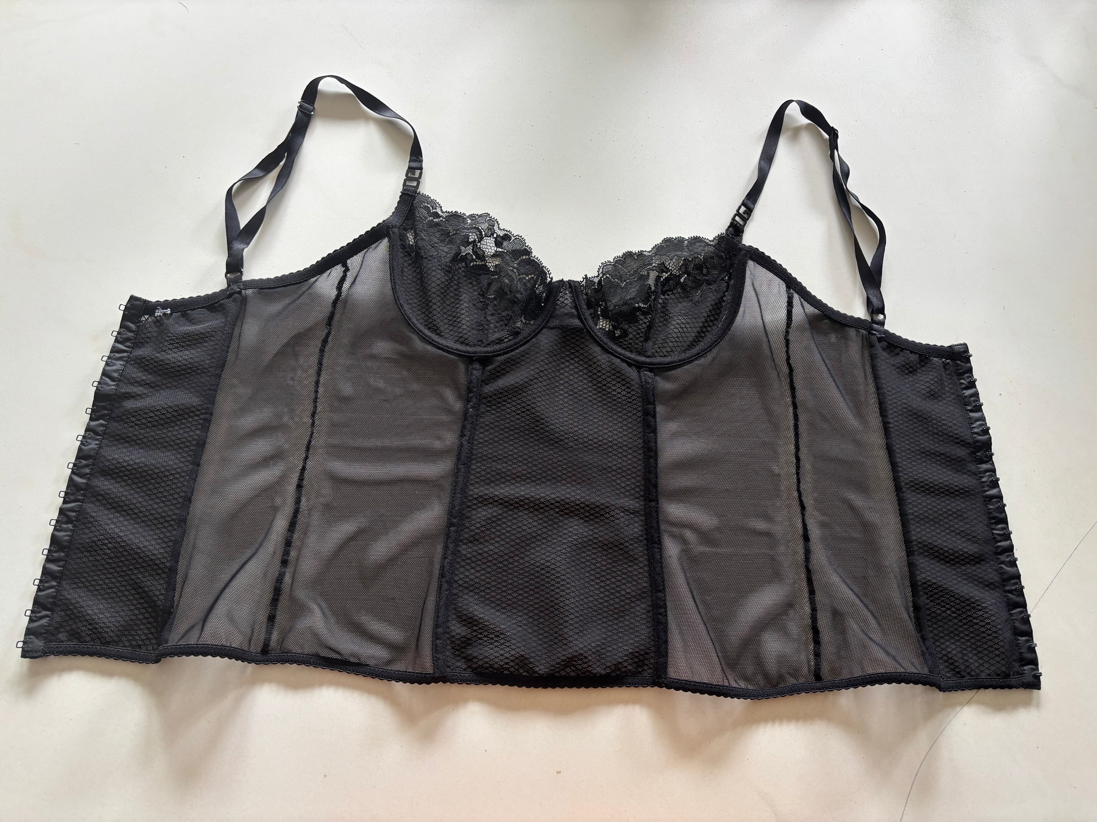 Dolce & Gabbana Black Corset Top – Size EU S (Cup B/C)