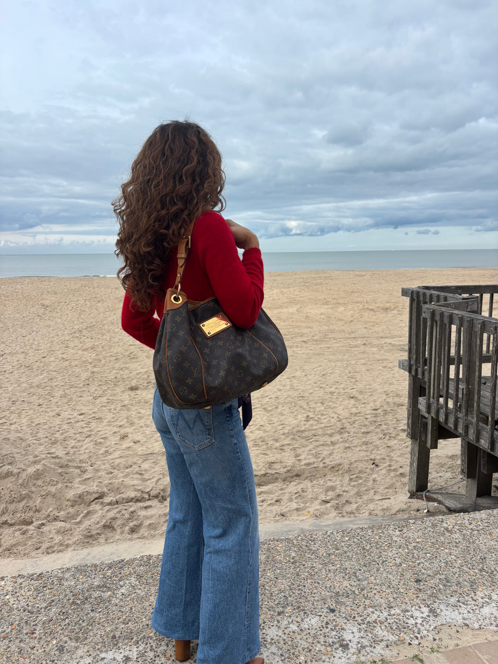 Louis Vuitton Galliera Monogram PM Brown Shoulder Bag