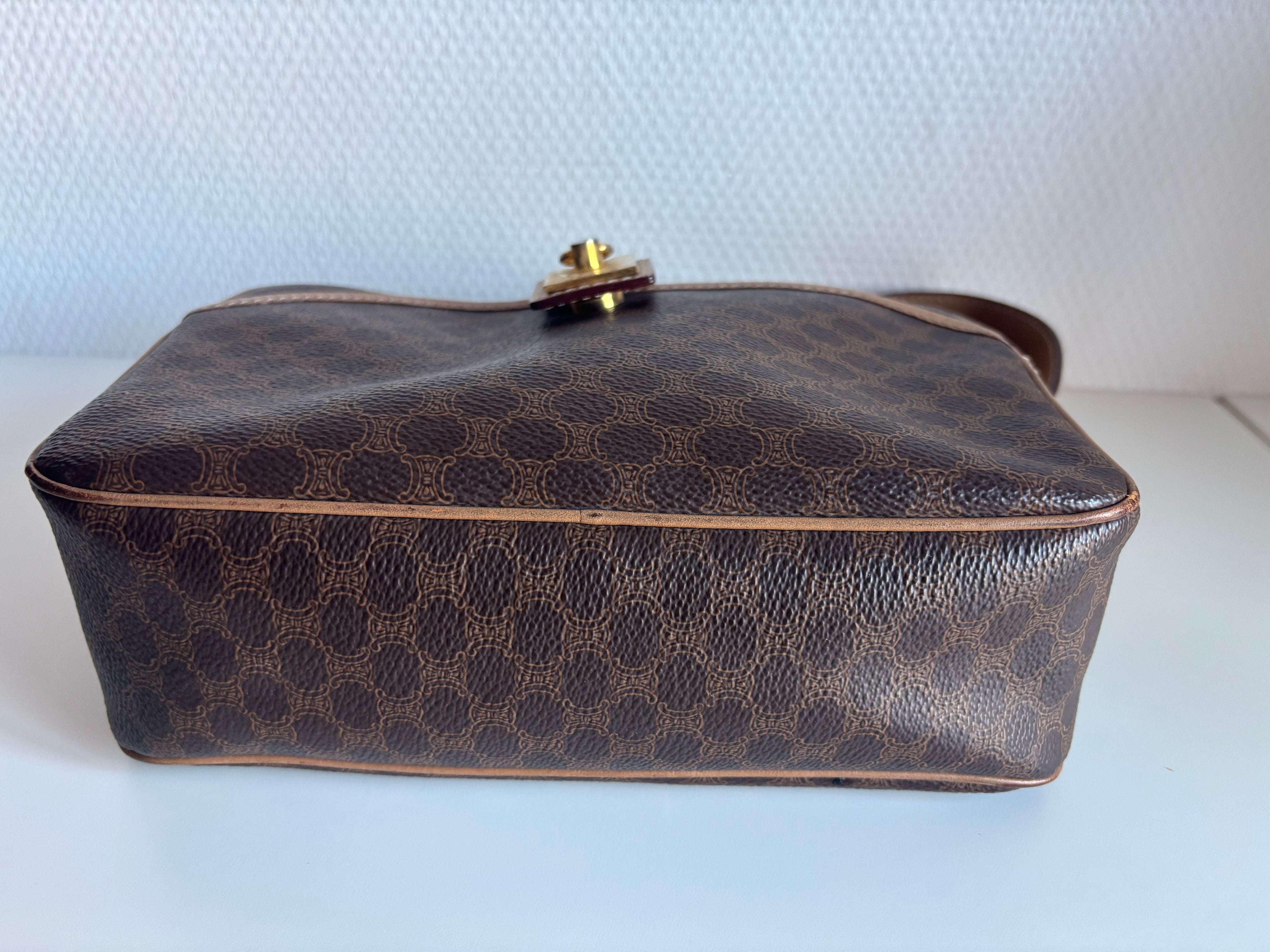 Celine Vintage Brown Canvas Crossbody bag