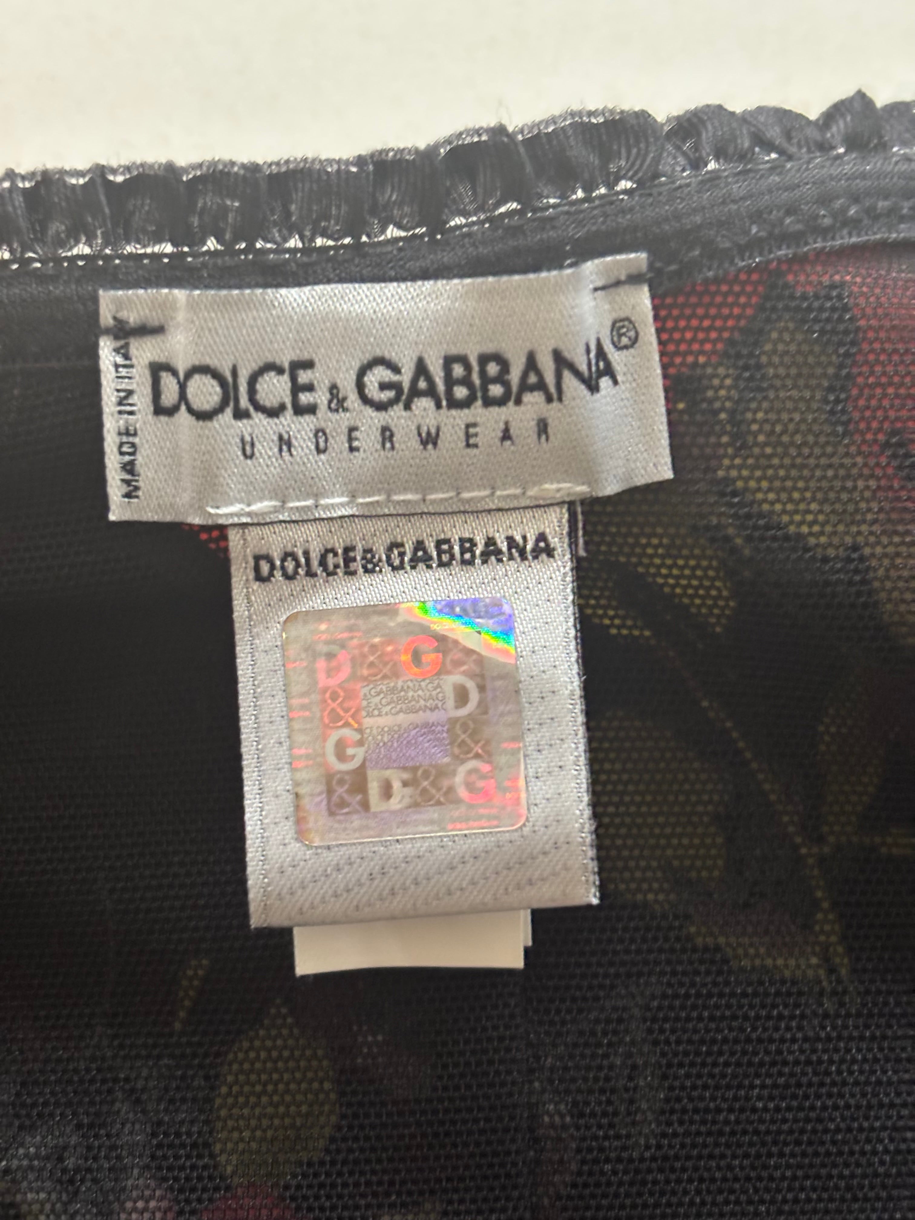 Dolce & Gabbana Vintage 90s Black Floral Strapless Corset- Size IT 3/ EU M