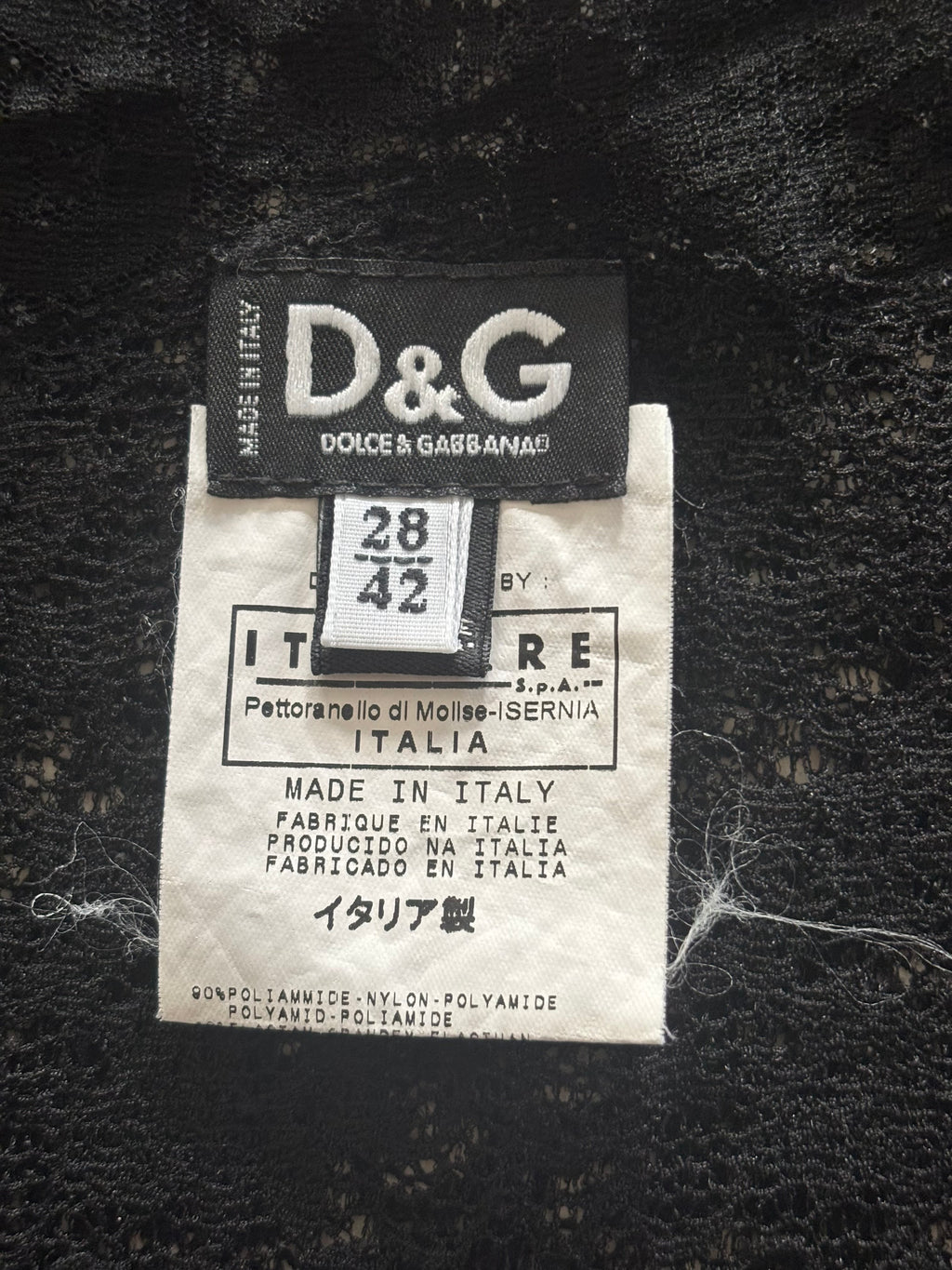 Dolce & Gabbana Vintage 90s Black Lace Top – Size IT 42 (EU M)