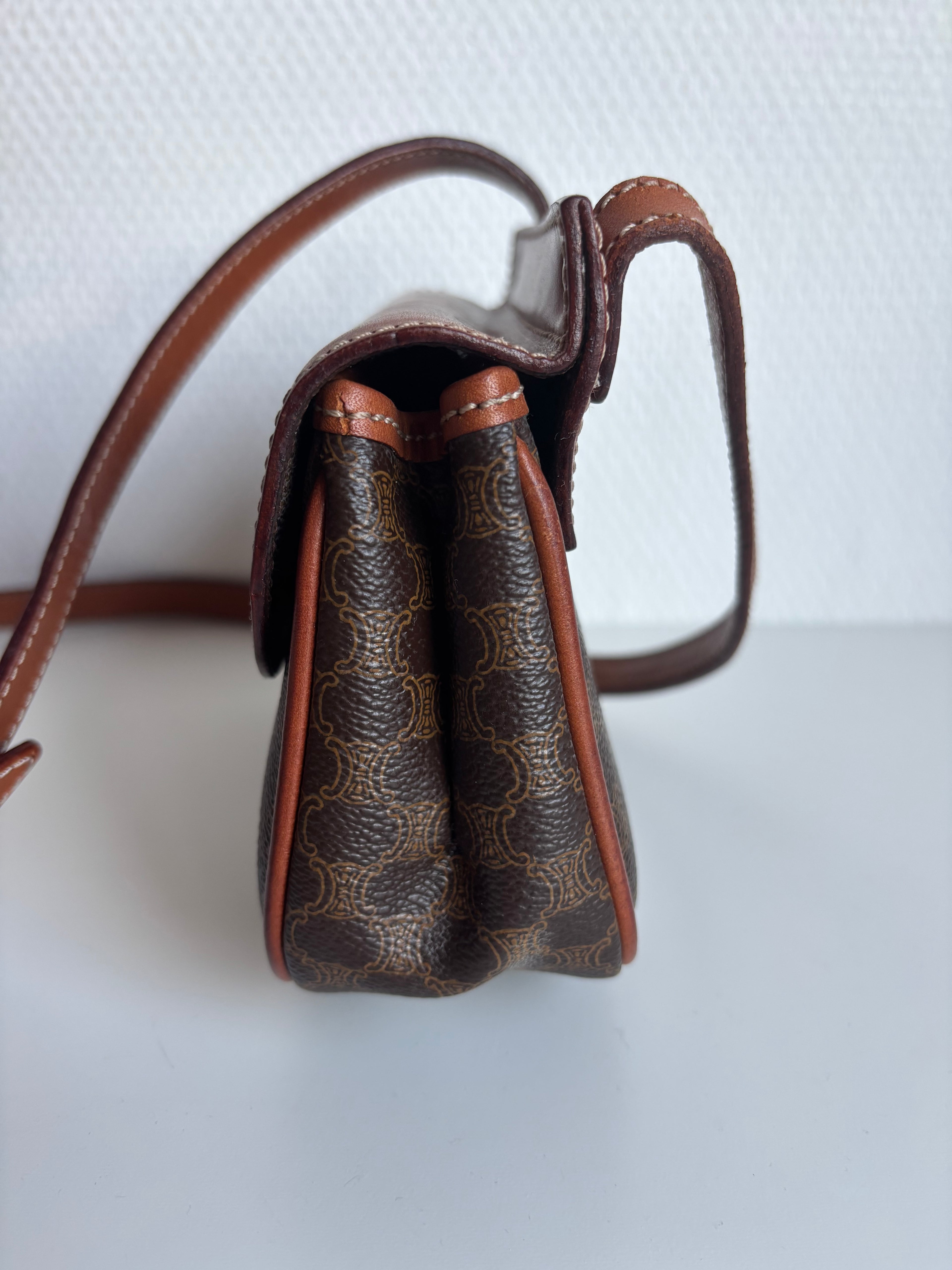 Celine Vintage 90s Brown Crossbody Bag