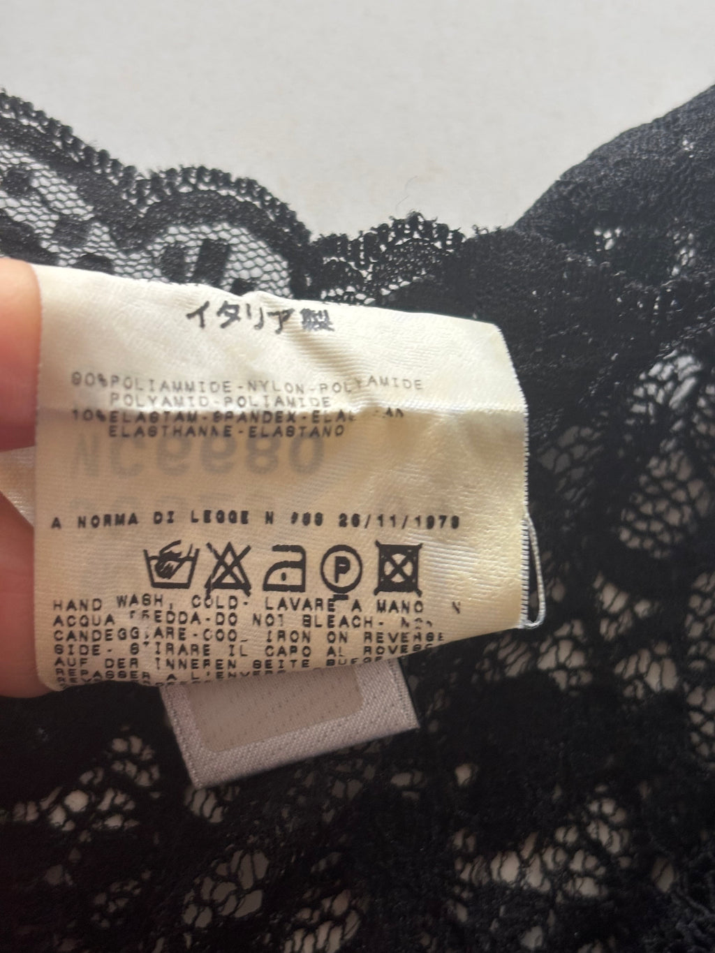 Dolce & Gabbana Vintage 90s Black Lace Top – Size IT 44 (EU M)