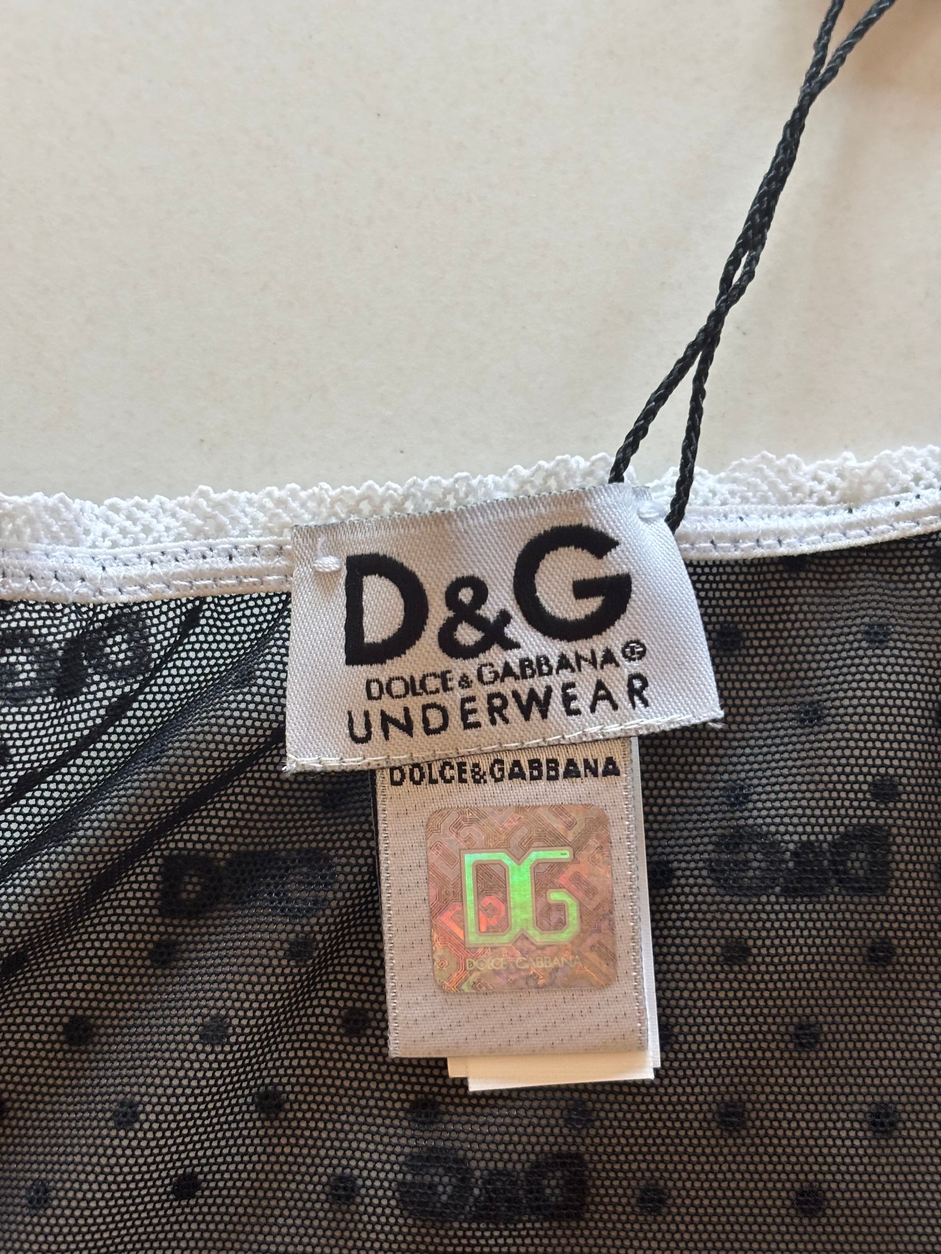 Dolce & Gabbana Black & White Stretch Corset Top – Size FR 42 / EU L