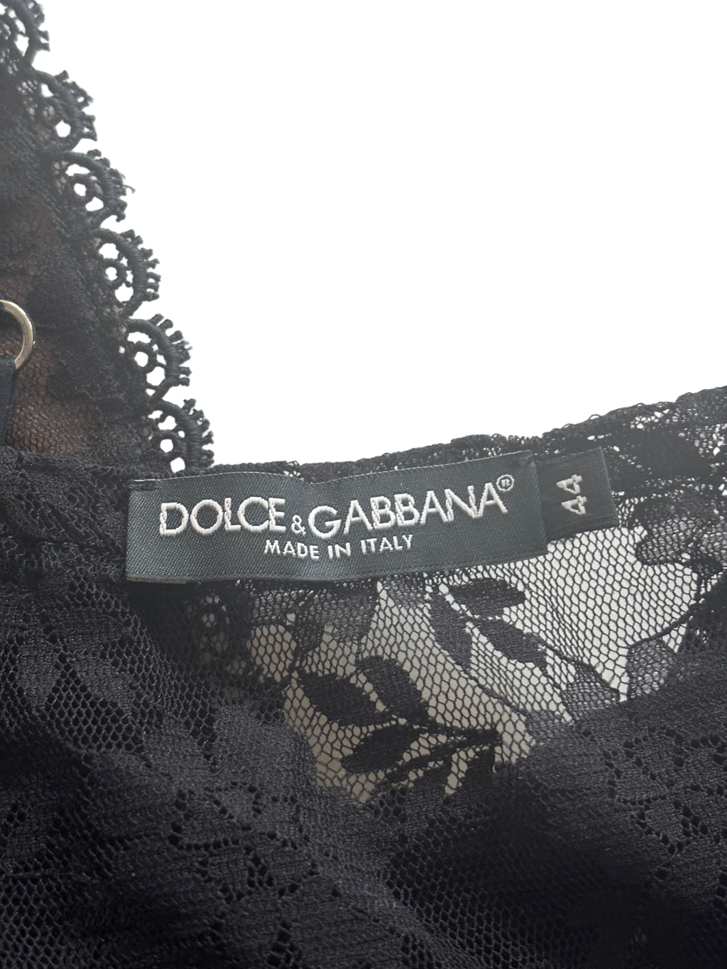 Dolce & Gabbana Black Lace Top – Size IT 44 / EU 38–40