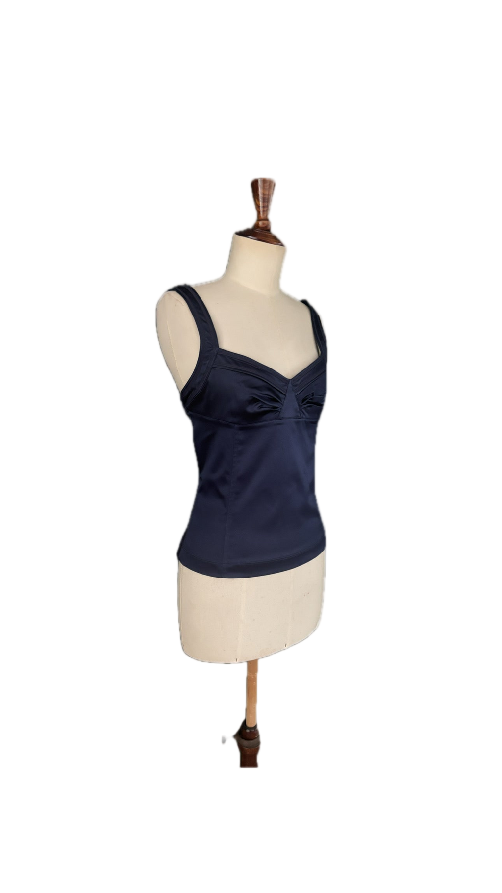 John Galliano Midnight Blue Satin Corset – Size IT 44 (Fits Medium)