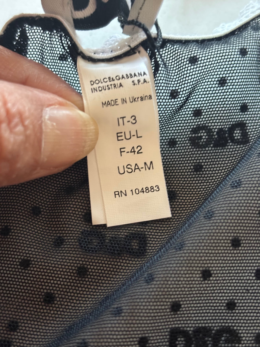 Dolce & Gabbana Black & White Stretch Corset Top – Size FR 42 / EU L