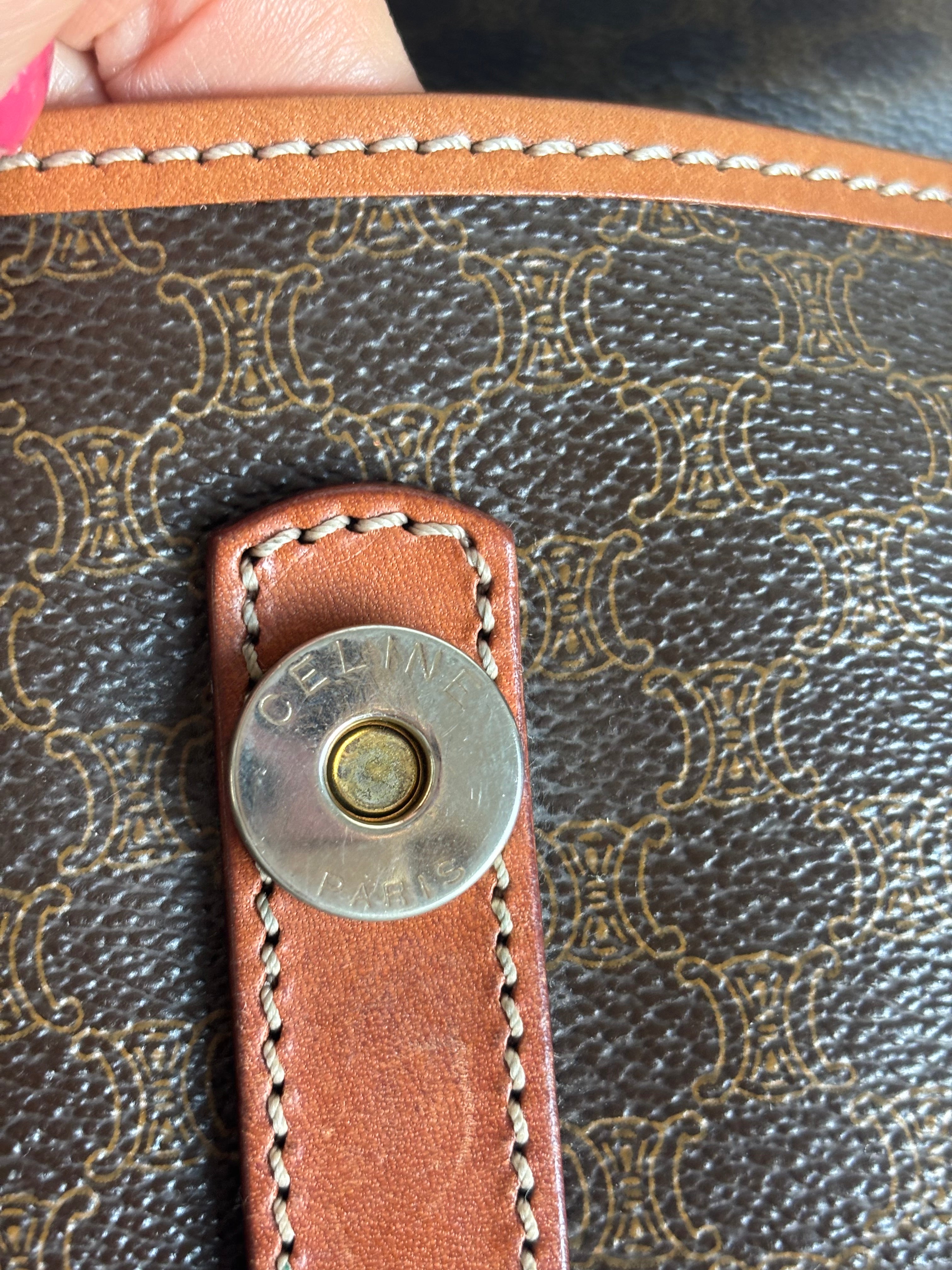 Celine Vintage 90s Brown Crossbody Bag