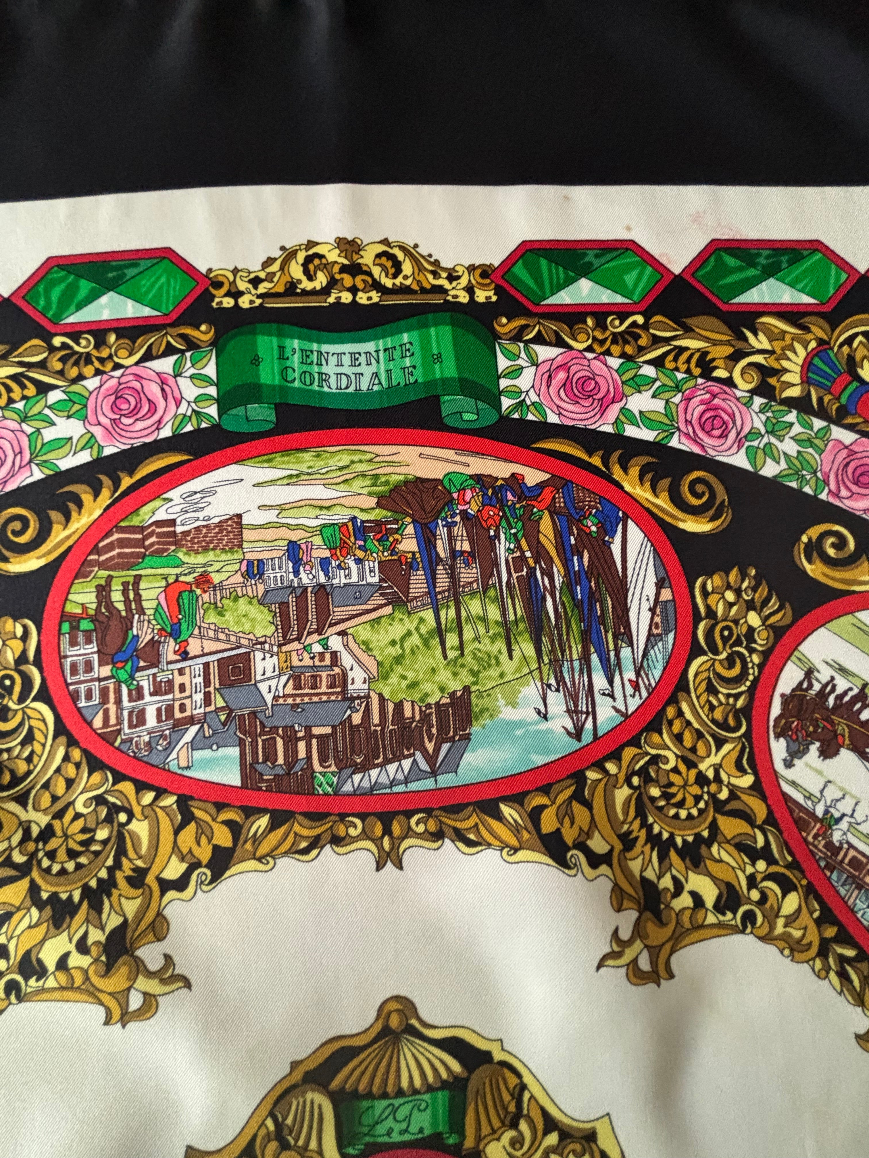 Hermes Vintage Silk Sjaal 90x90cm