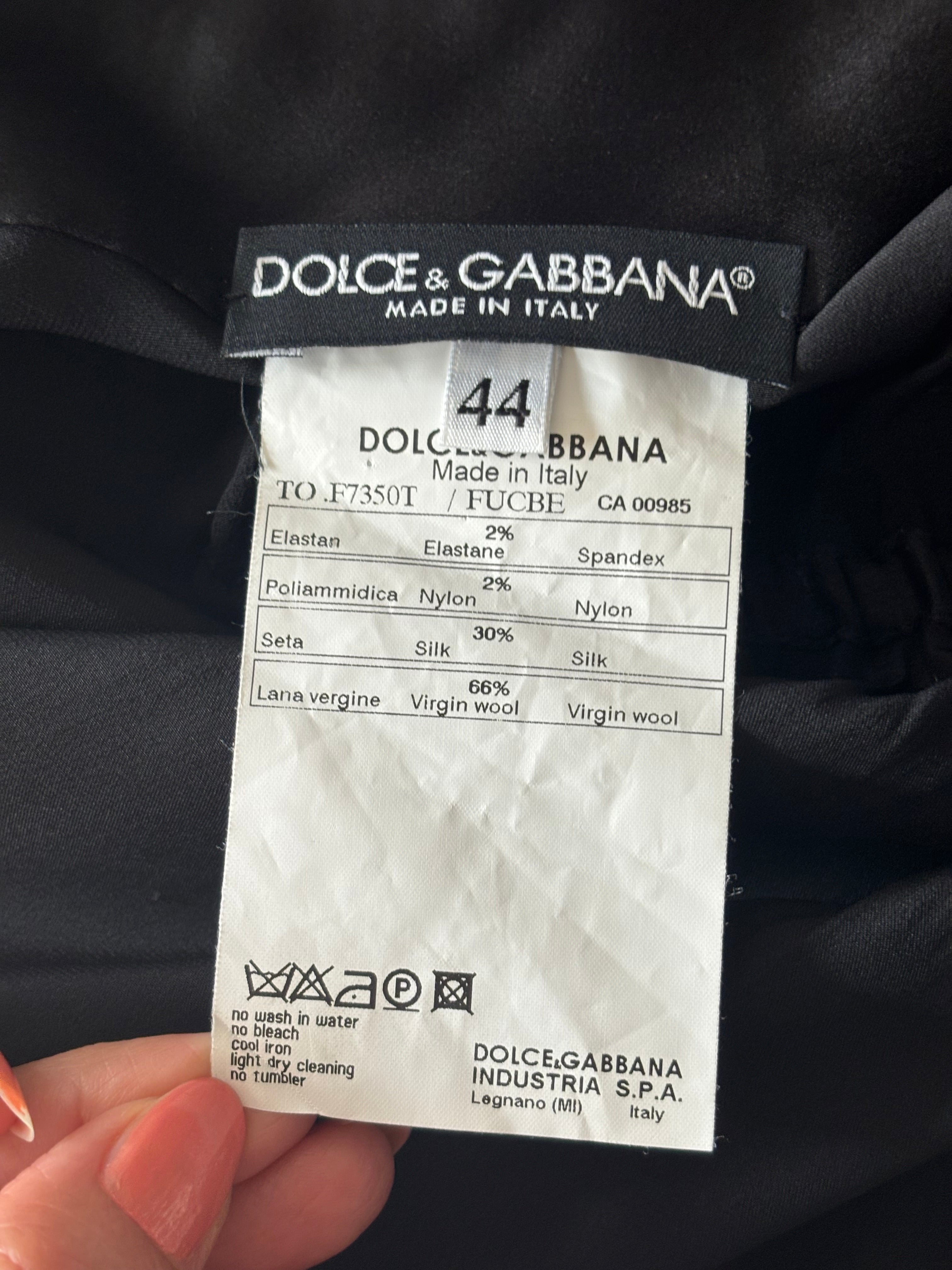 Dolce & Gabbana Silk-Blend Top with Waist Tie – Size IT 44 (EU M)