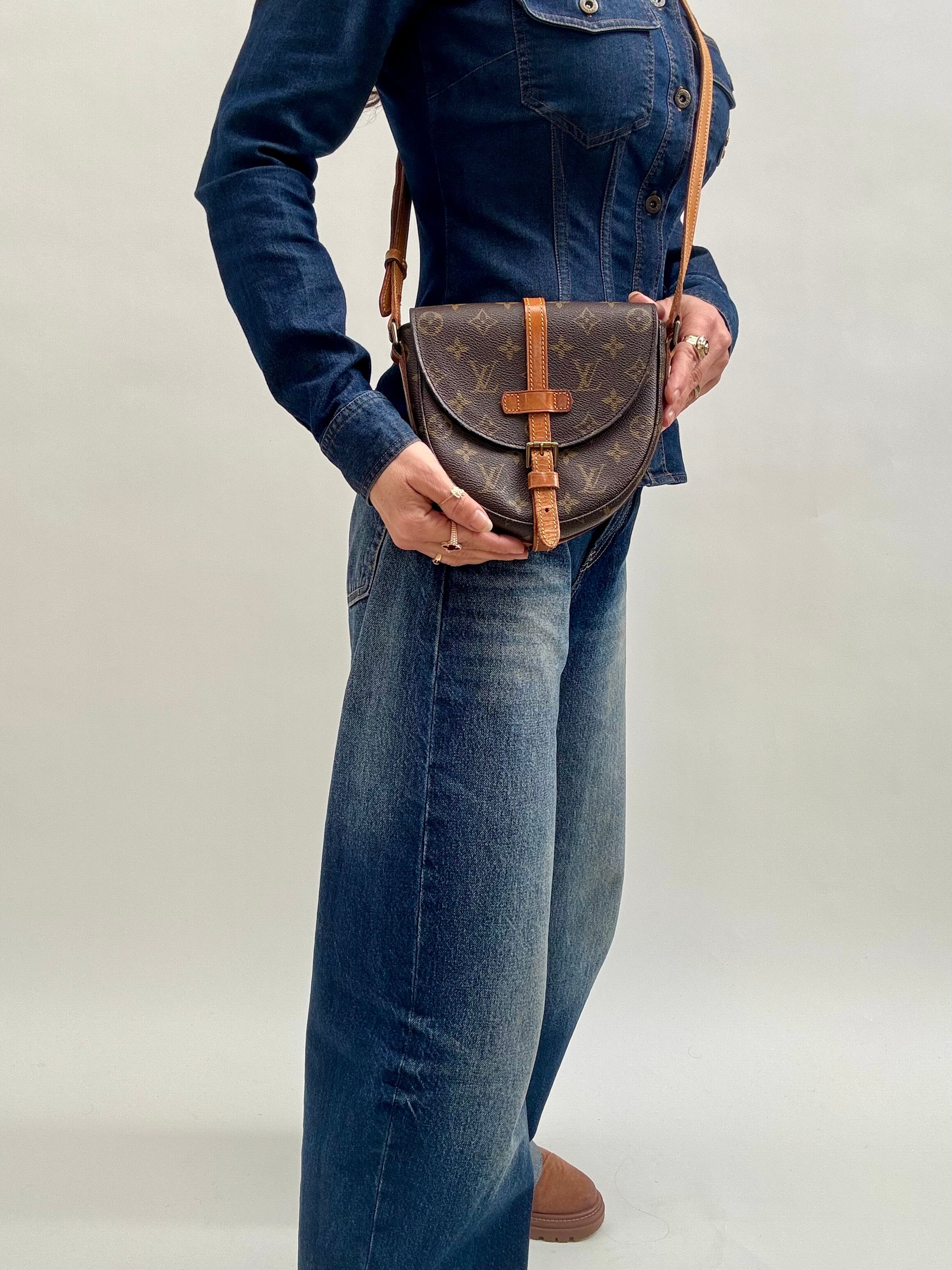 Louis Vuitton Chantilly PM Monogram Crossbody Bag 1988 Vintage Made in France