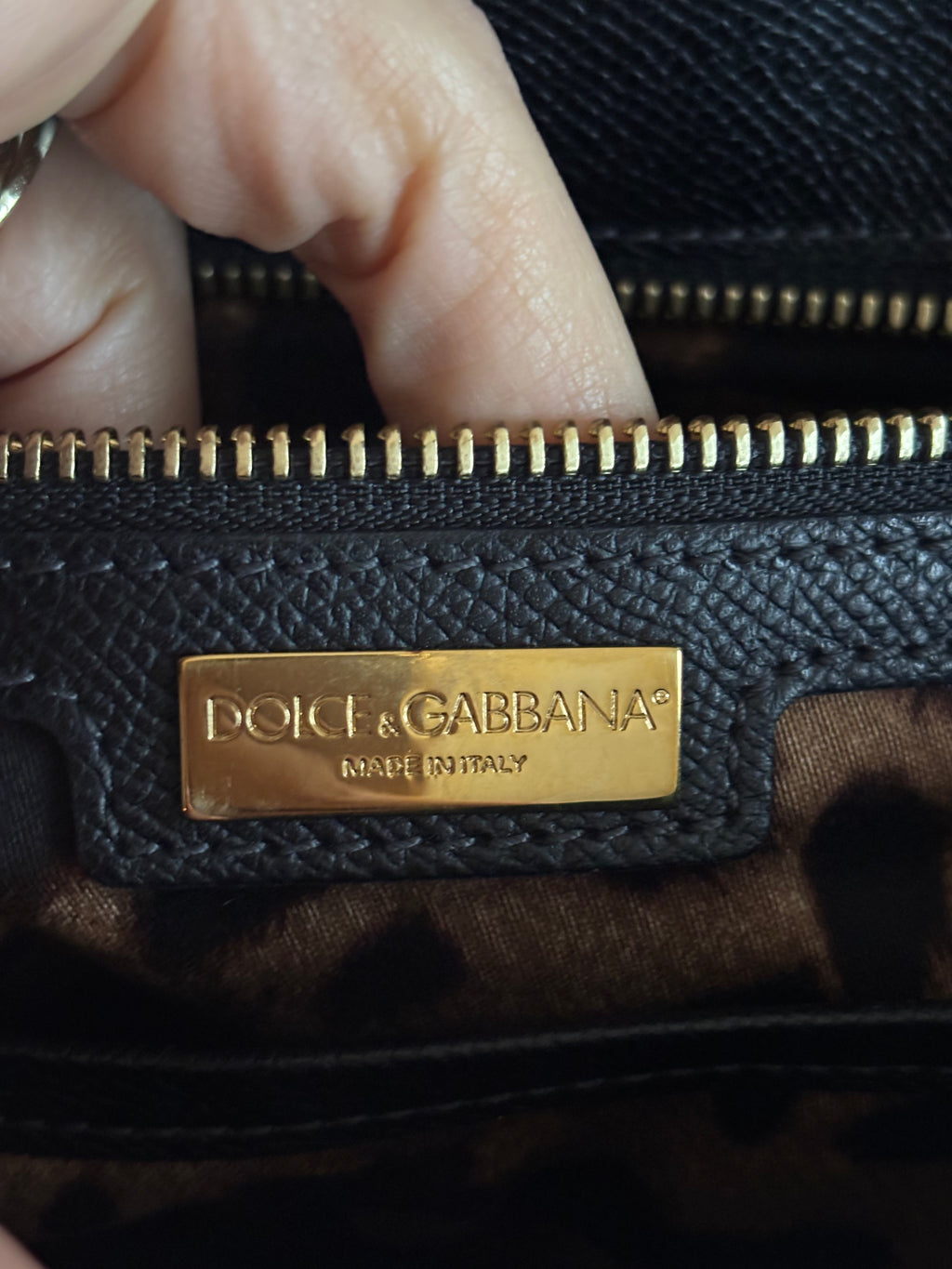 Dolce & Gabbana Vintage 90s Sicily Black Leather Handbag