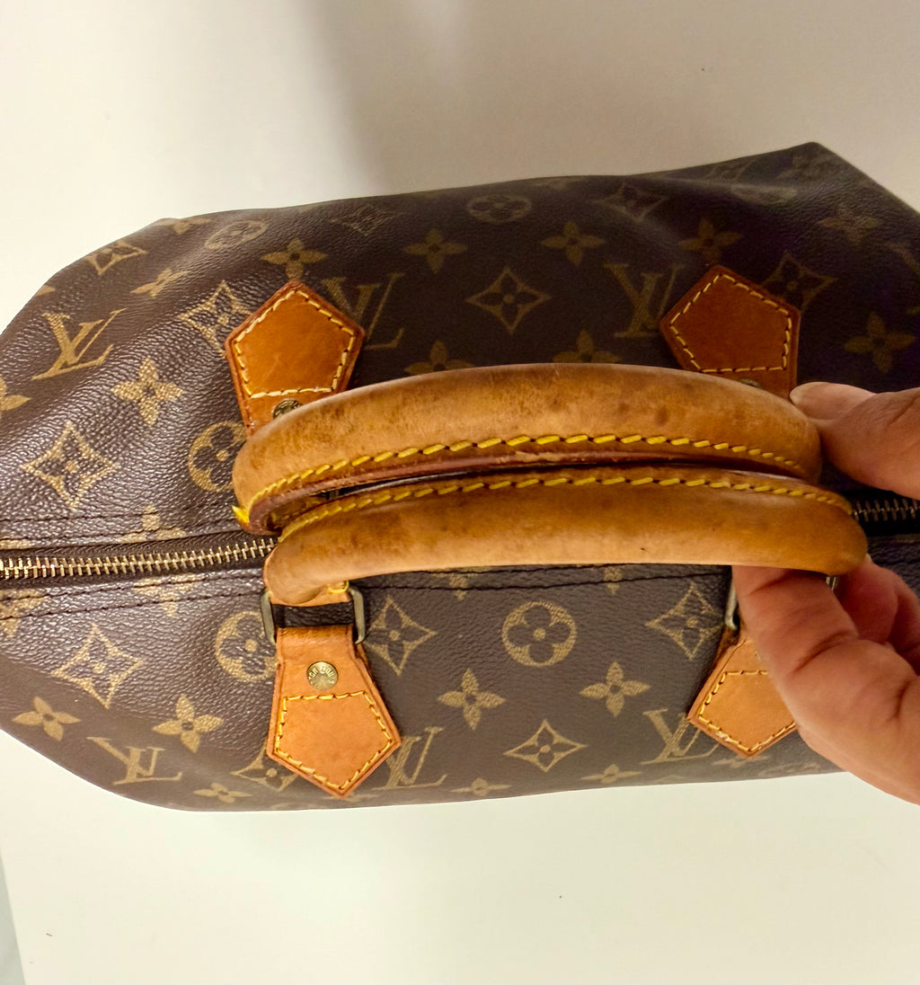 Louis Vuitton Speedy 30 Monogram Vintage 1991 Handbag