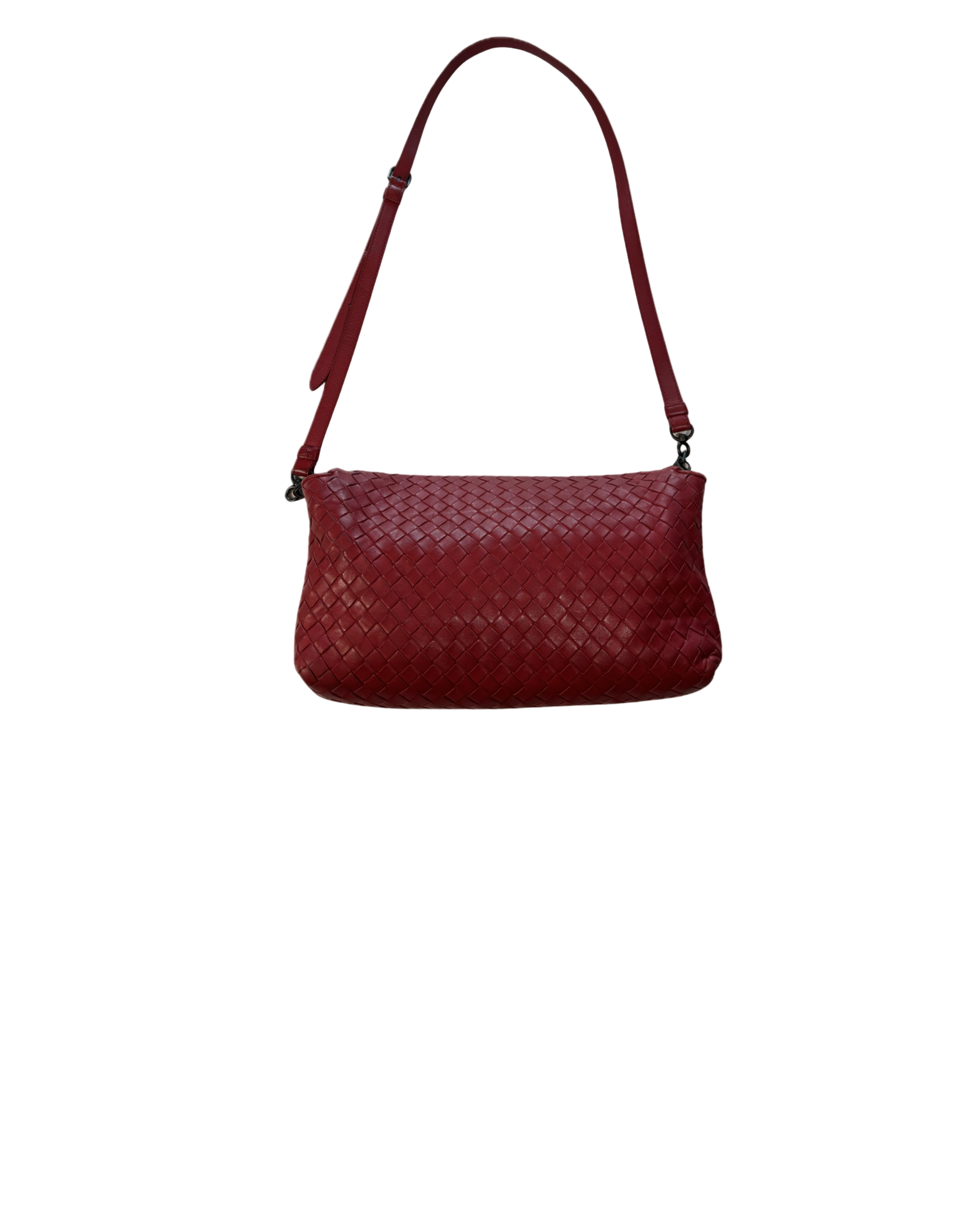 Bottega Veneta red leather shoulderbag