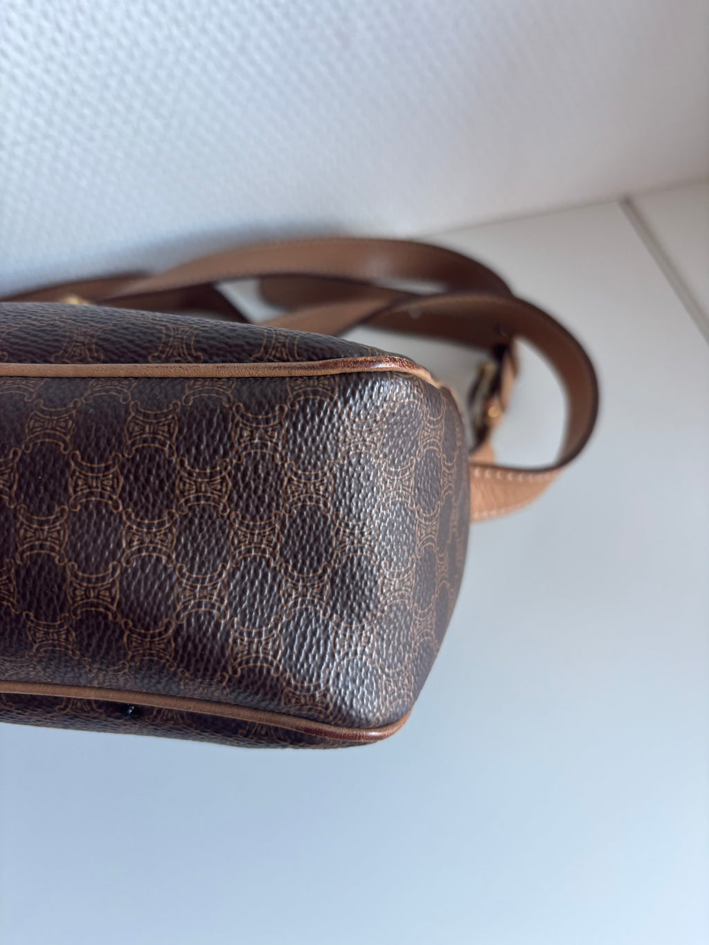Celine Vintage Brown Canvas Crossbody bag