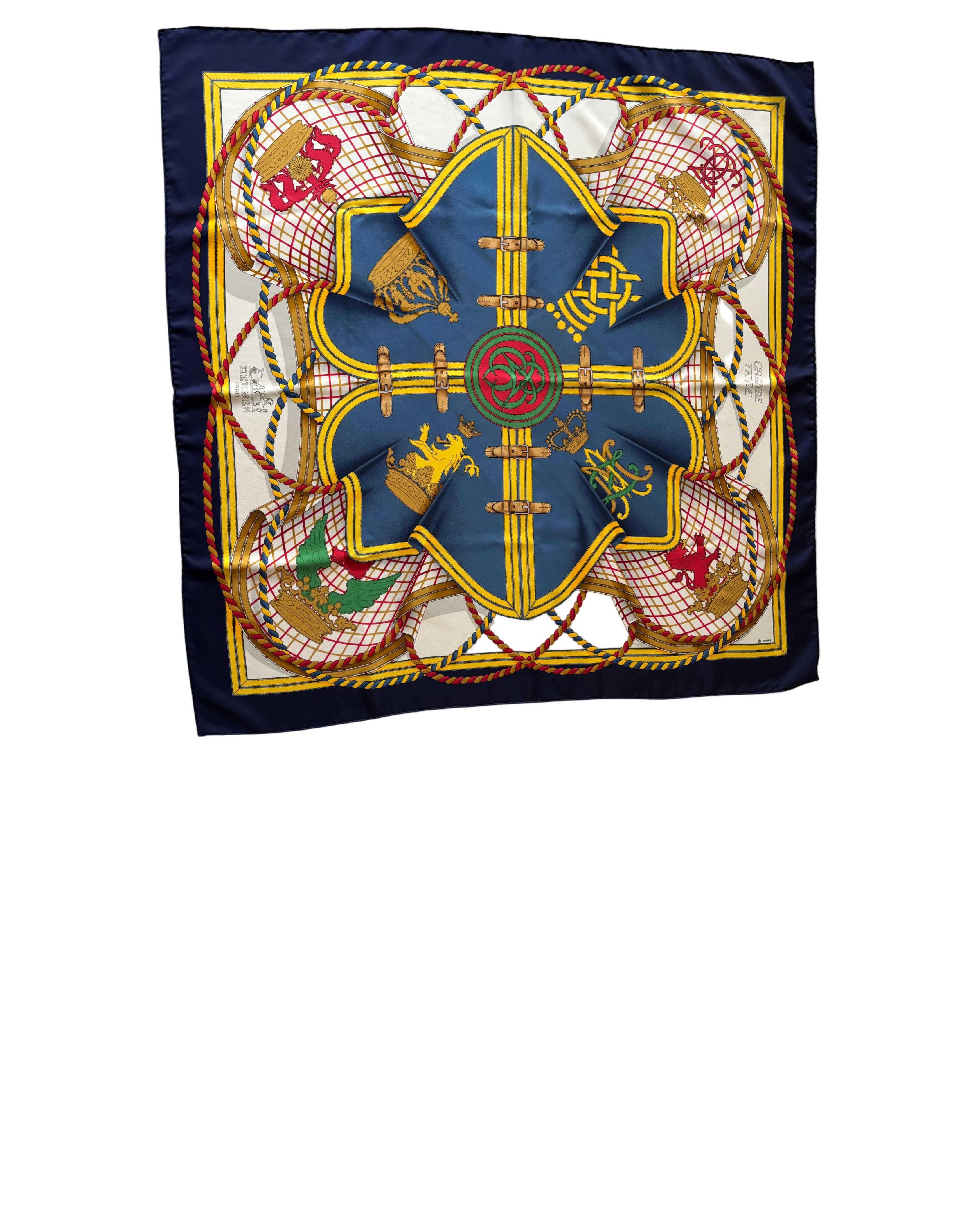 Hermes Vintage Silk Sjaal 90x90cm