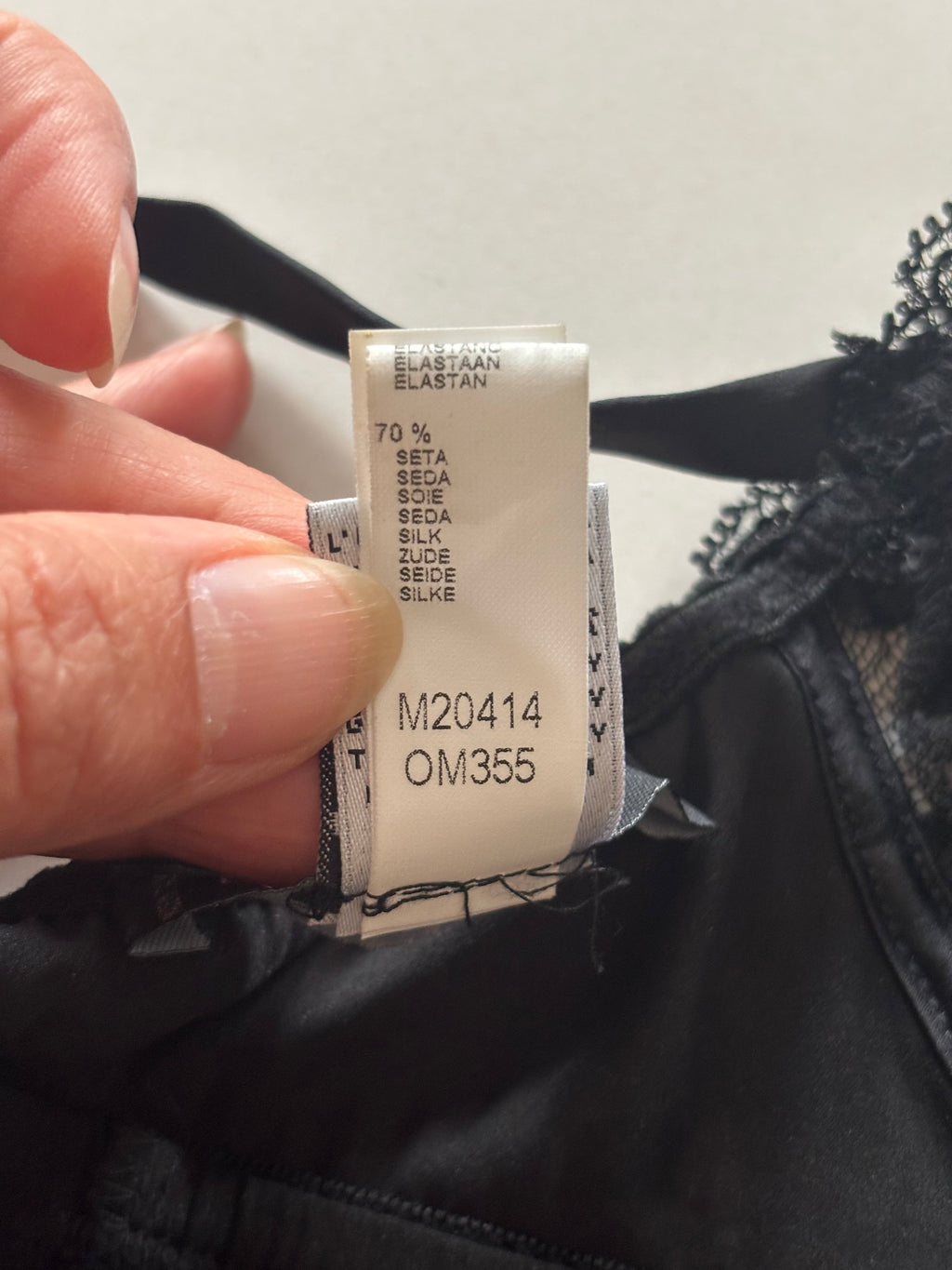 Dolce & Gabbana Black Silk Top with Lace Details – Size L (fits like M)