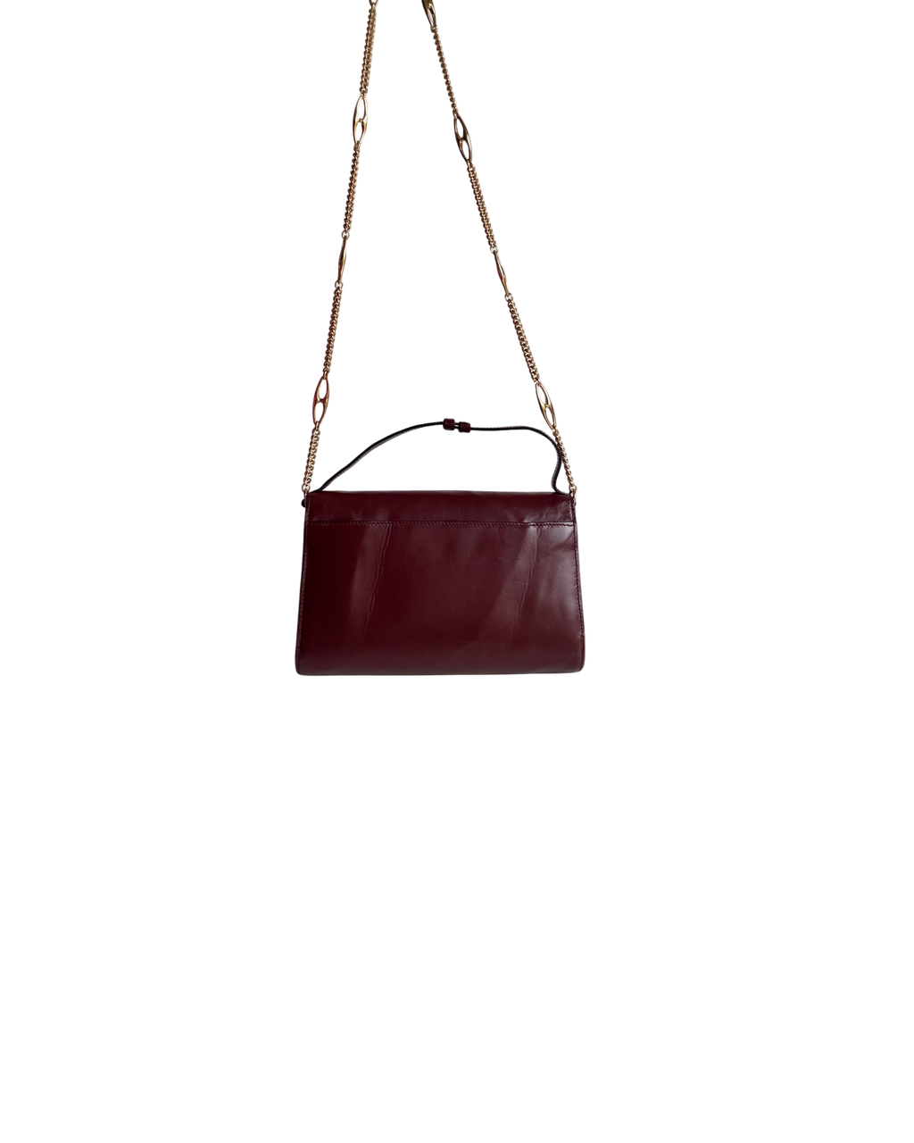 Gucci Vintage 90s Bordeaux Leather Shoulder Bag