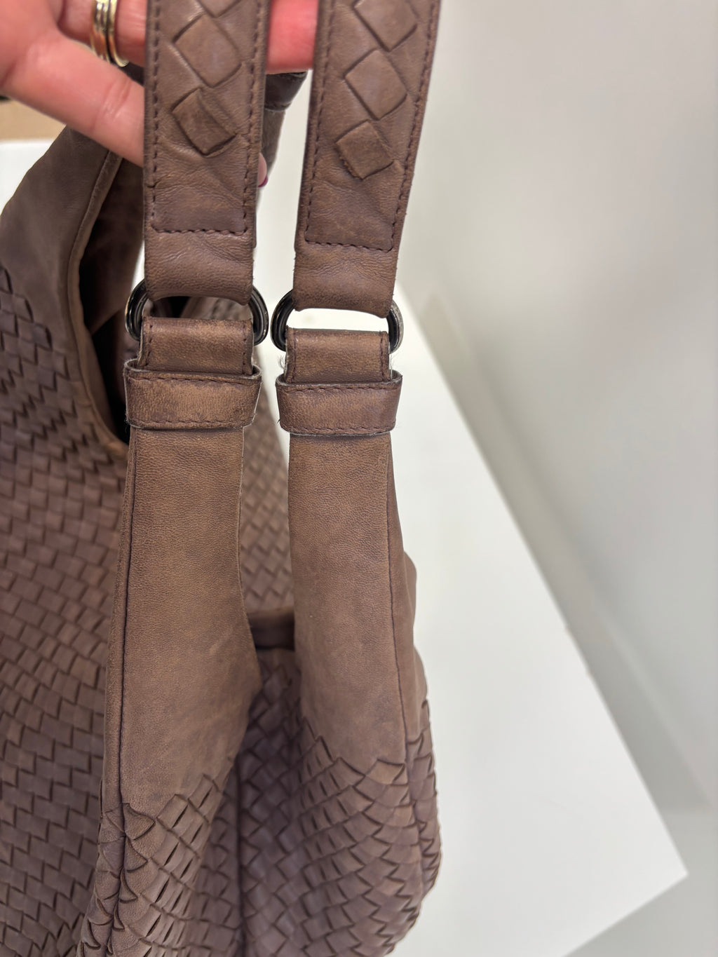 Bottega Veneta Hobo Bag Light Brown Leather