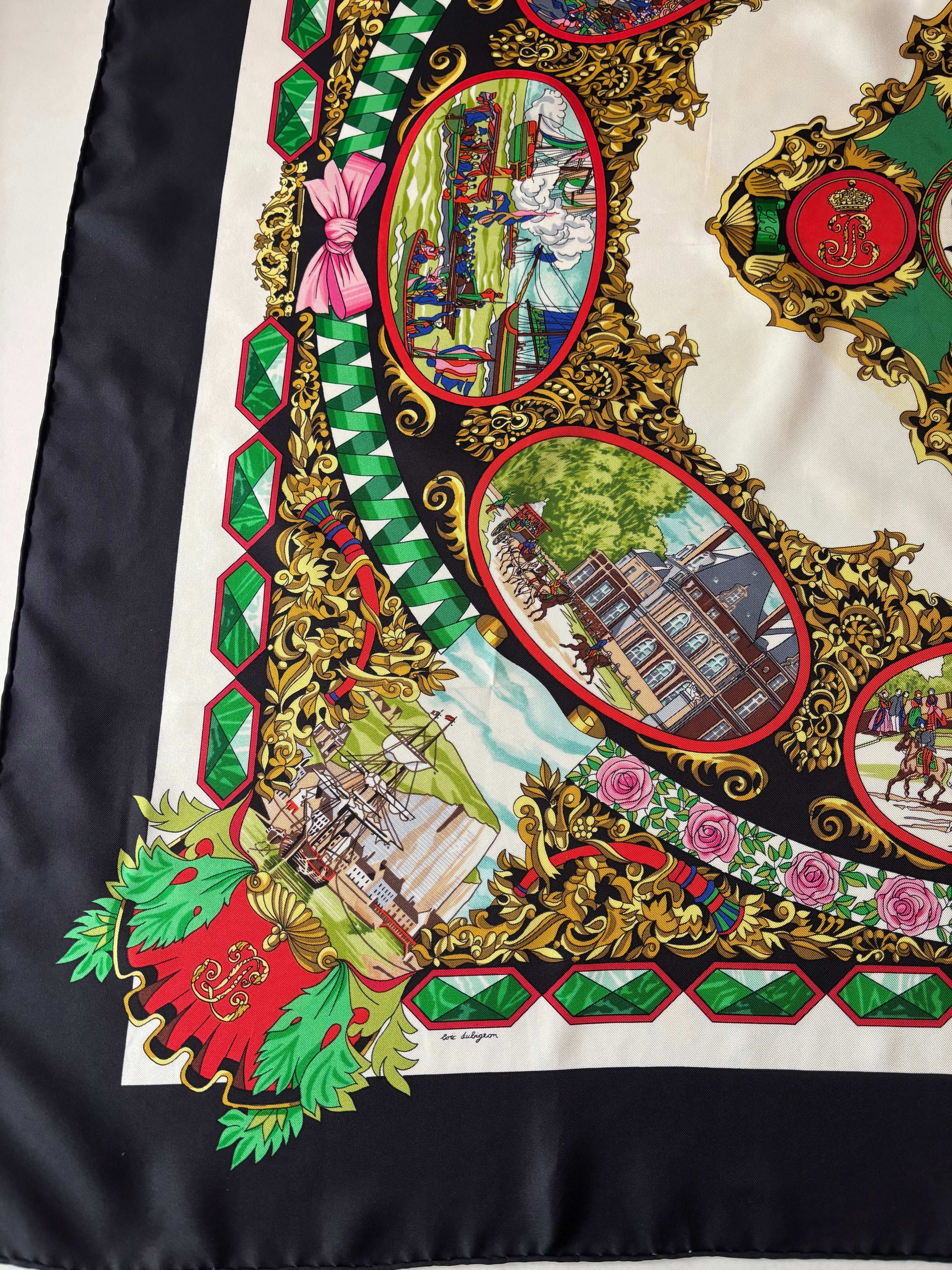 Hermes Vintage Silk Sjaal 90x90cm