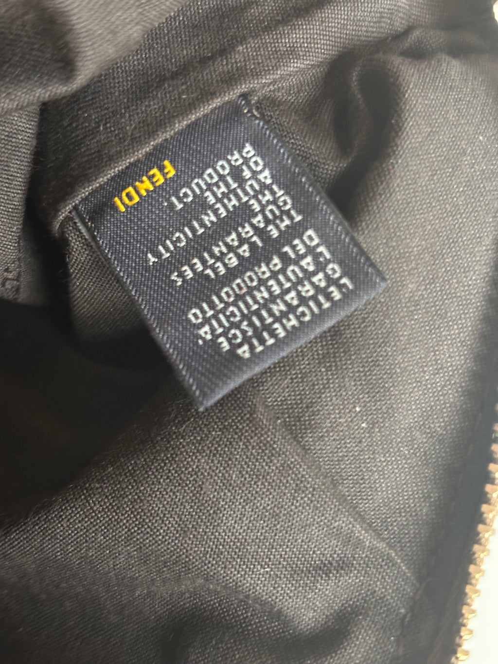 Fendi Bronze Brown Studded Chain Handbag- Golden Details