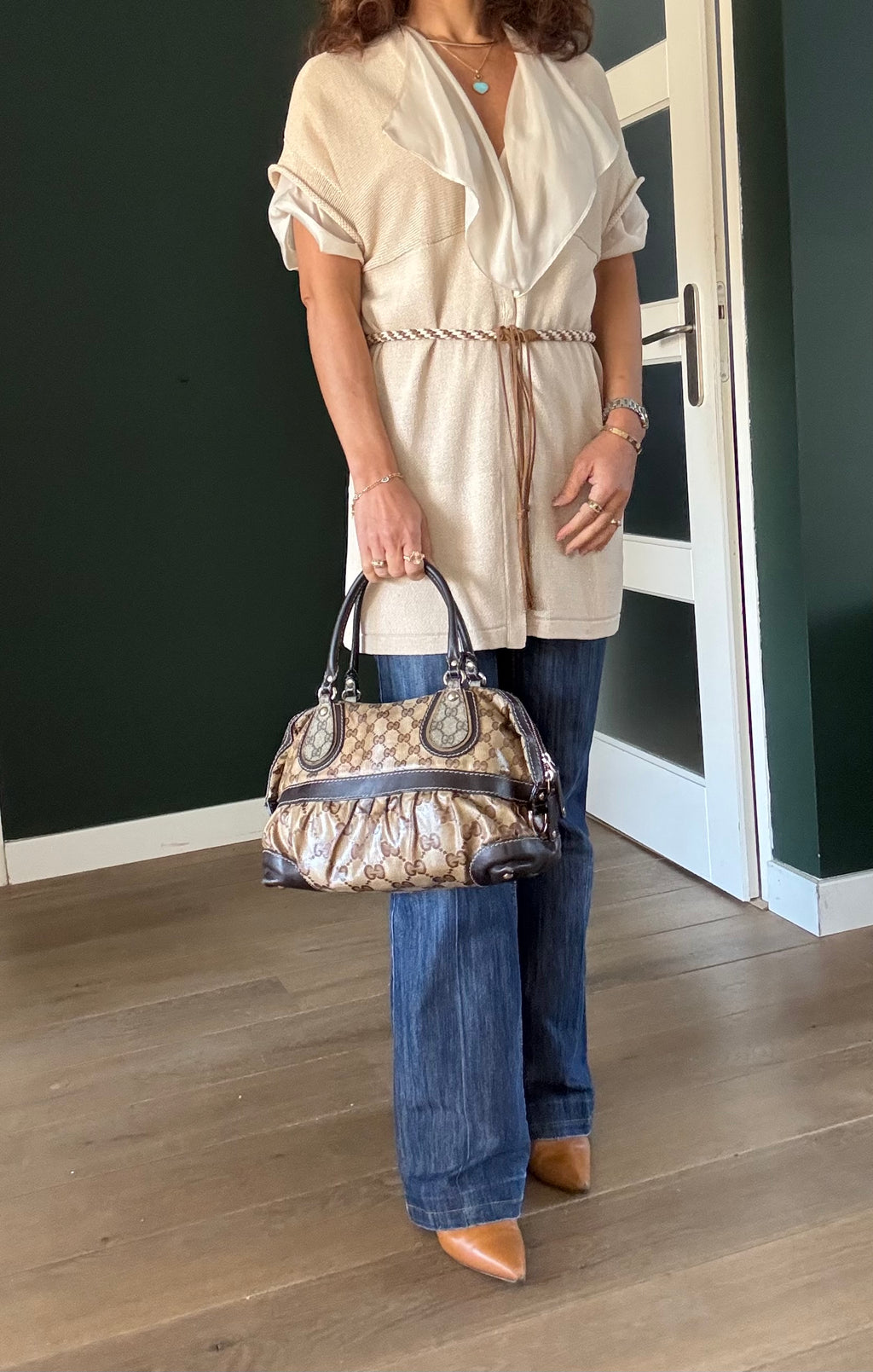 Gucci Vintage 90s Brown Handbag