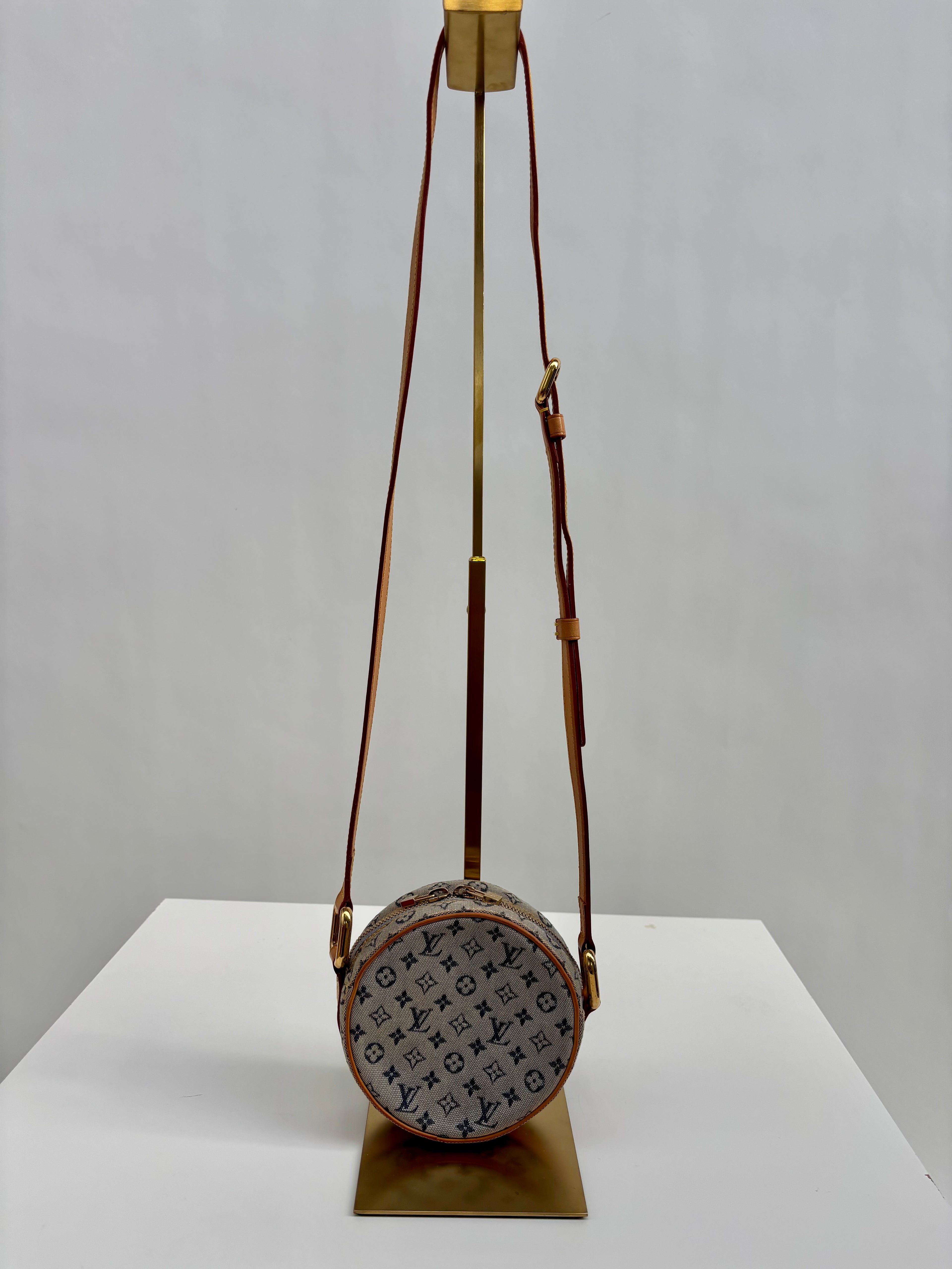 Louis Vuitton Jeanne PM Blue Mini Lin Round Crossbody Bag 2001