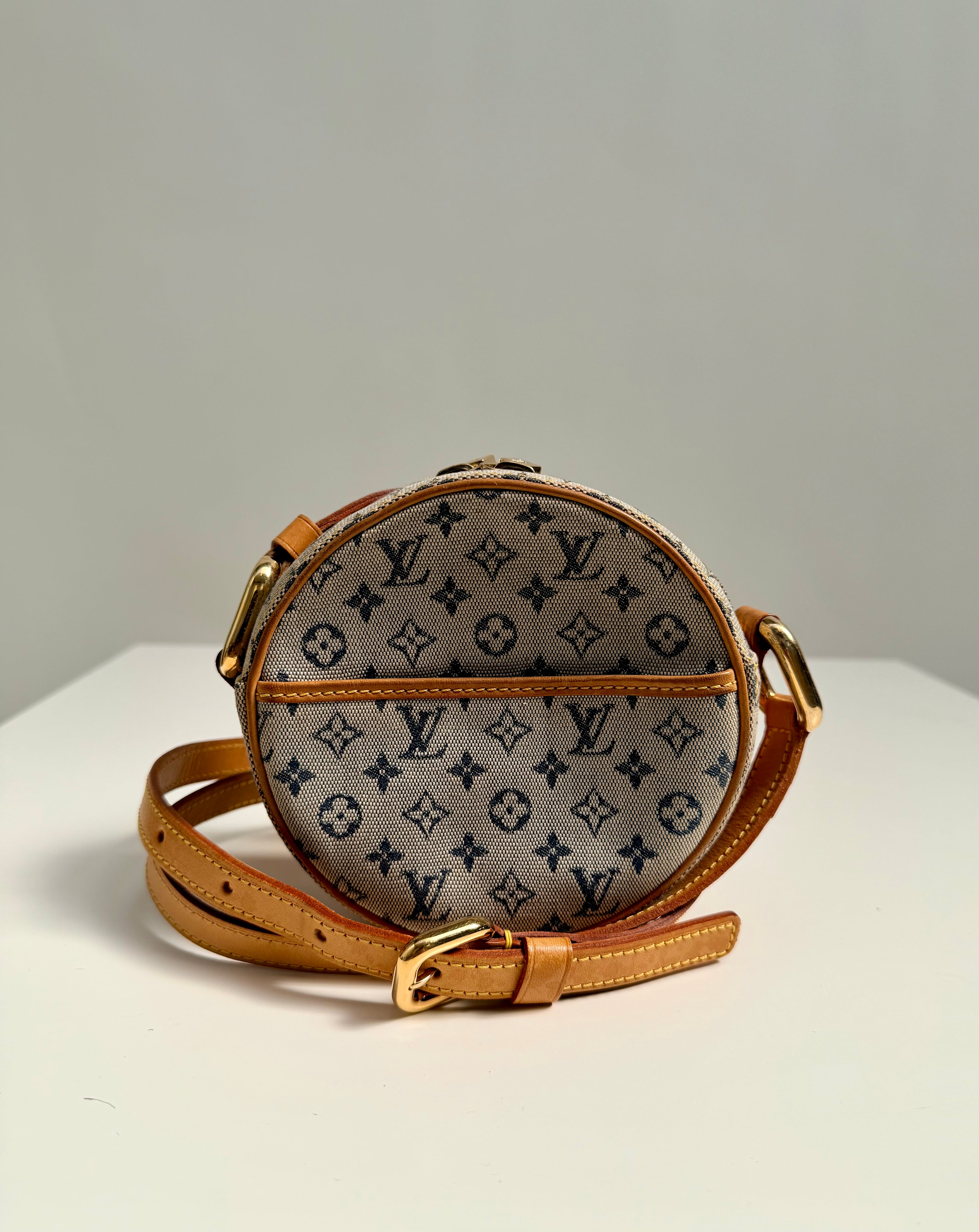 Louis Vuitton Jeanne PM Blue Mini Lin Round Crossbody Bag