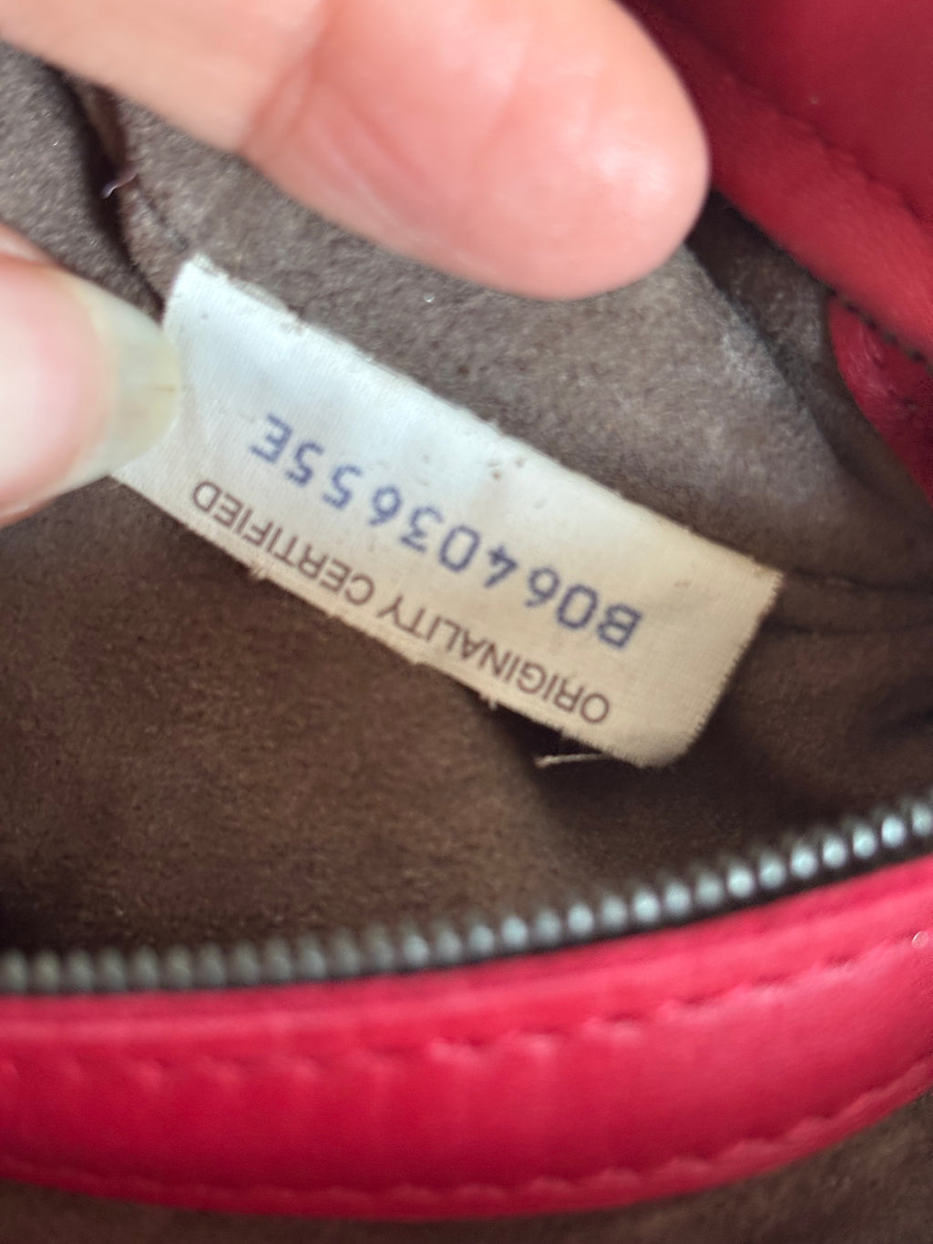 Bottega Veneta red leather shoulderbag