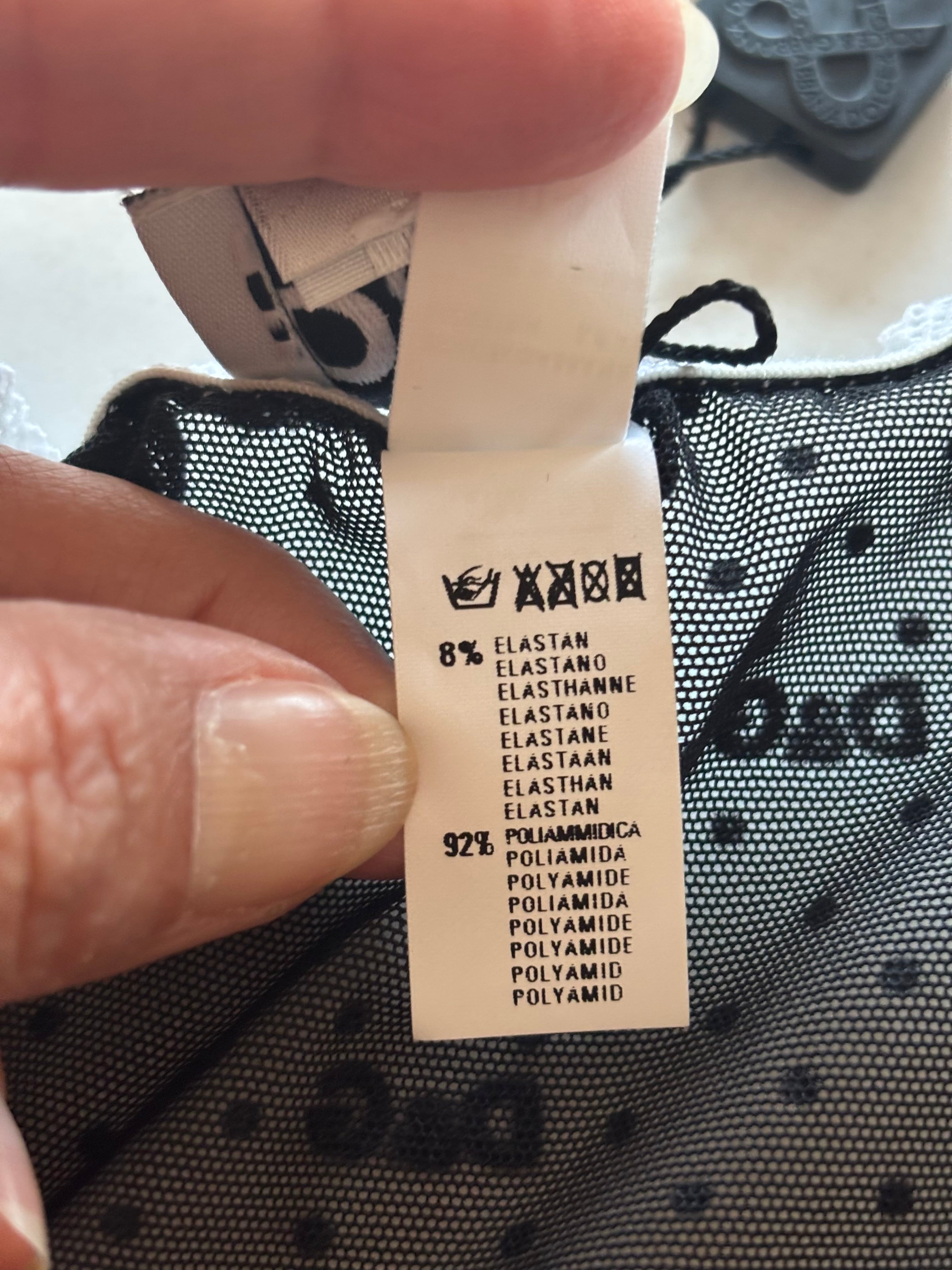 Dolce & Gabbana Black & White Stretch Corset Top – Size FR 42 / EU L