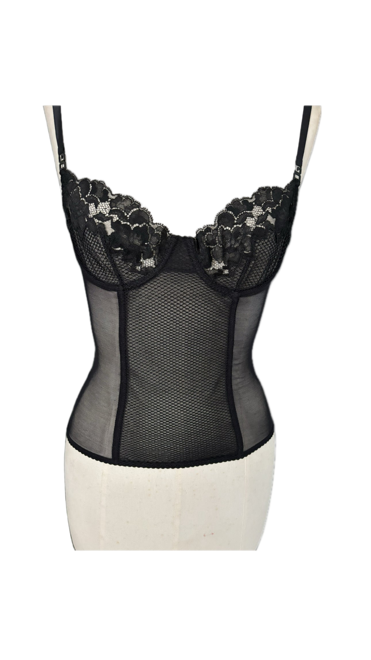 Dolce & Gabbana Black Corset Top – Size EU S (Cup B/C)
