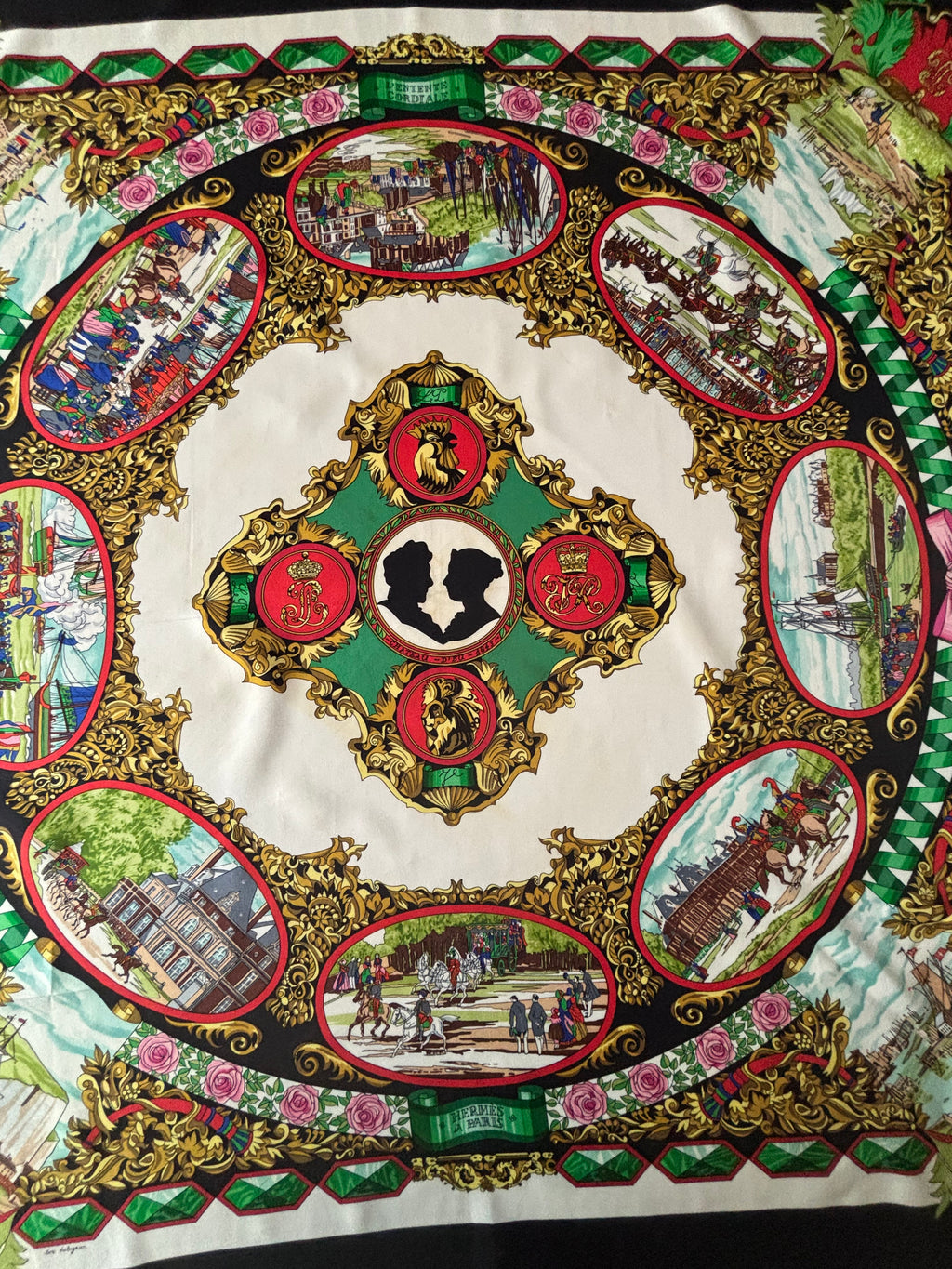 Hermes Vintage Silk Sjaal 90x90cm