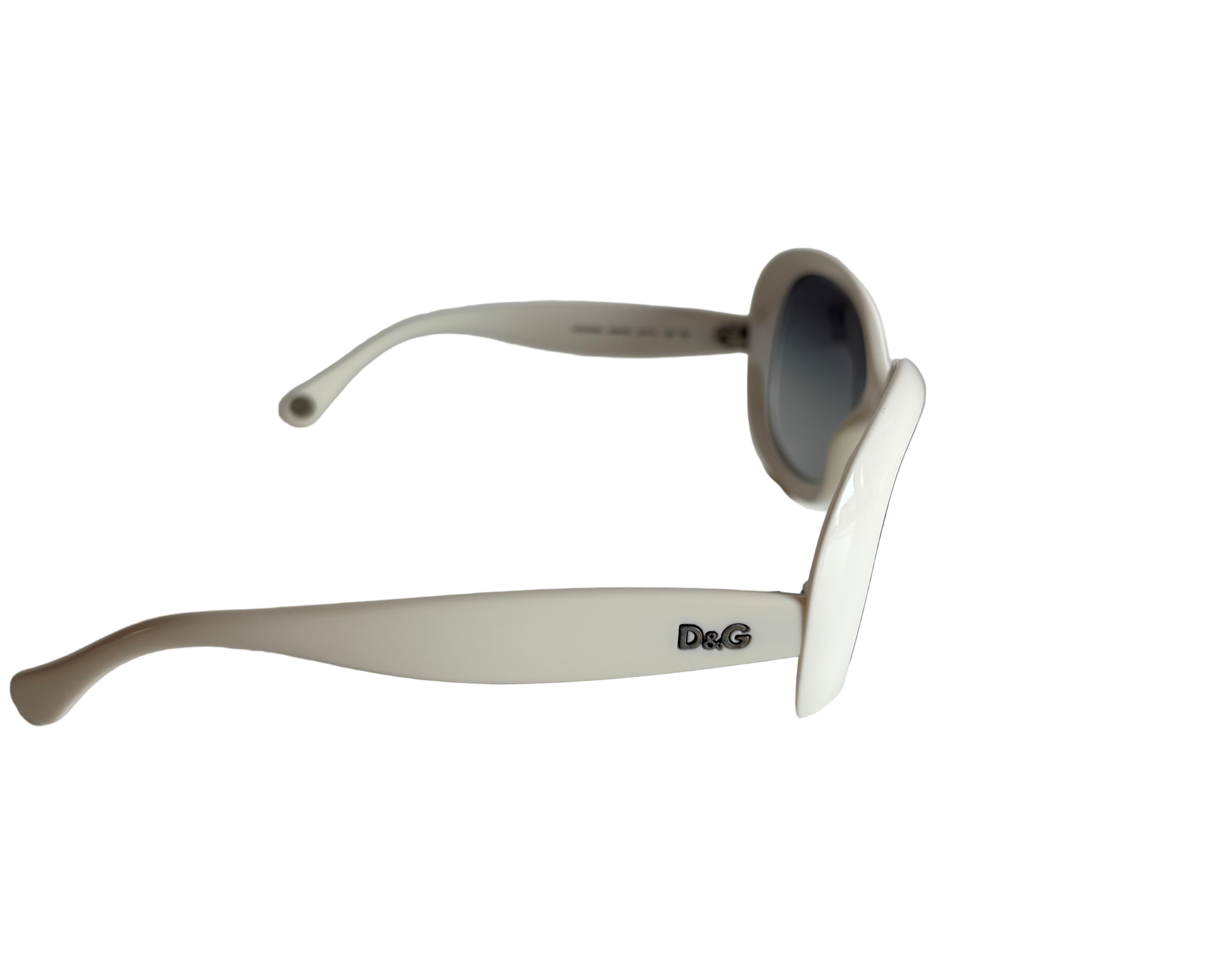Dolce & Gabbana White Vintage Sunglasses – Iconic 90s Design