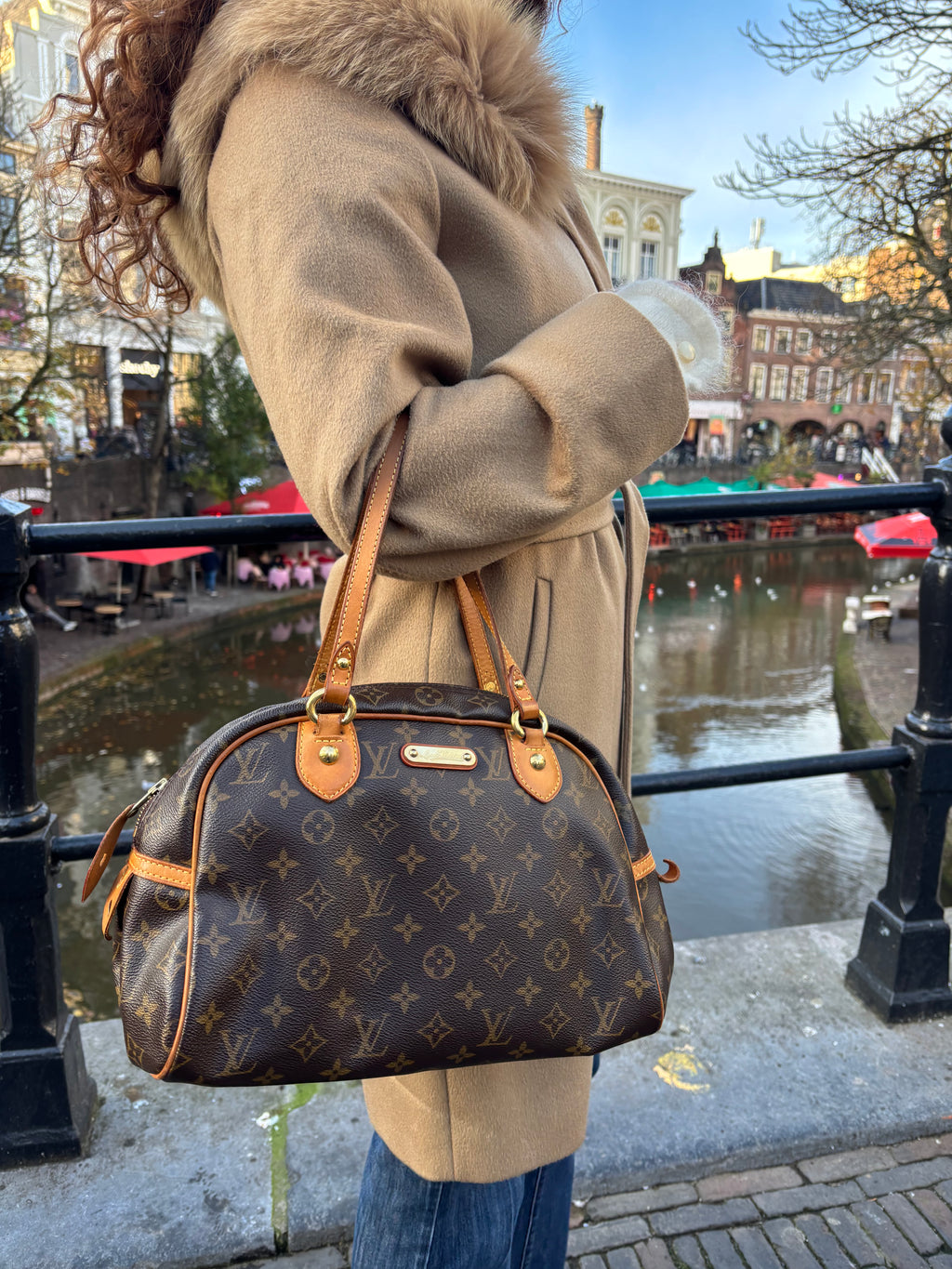 Louis Vuitton Montorgueil PM Monogame Brown Shoulder Bag